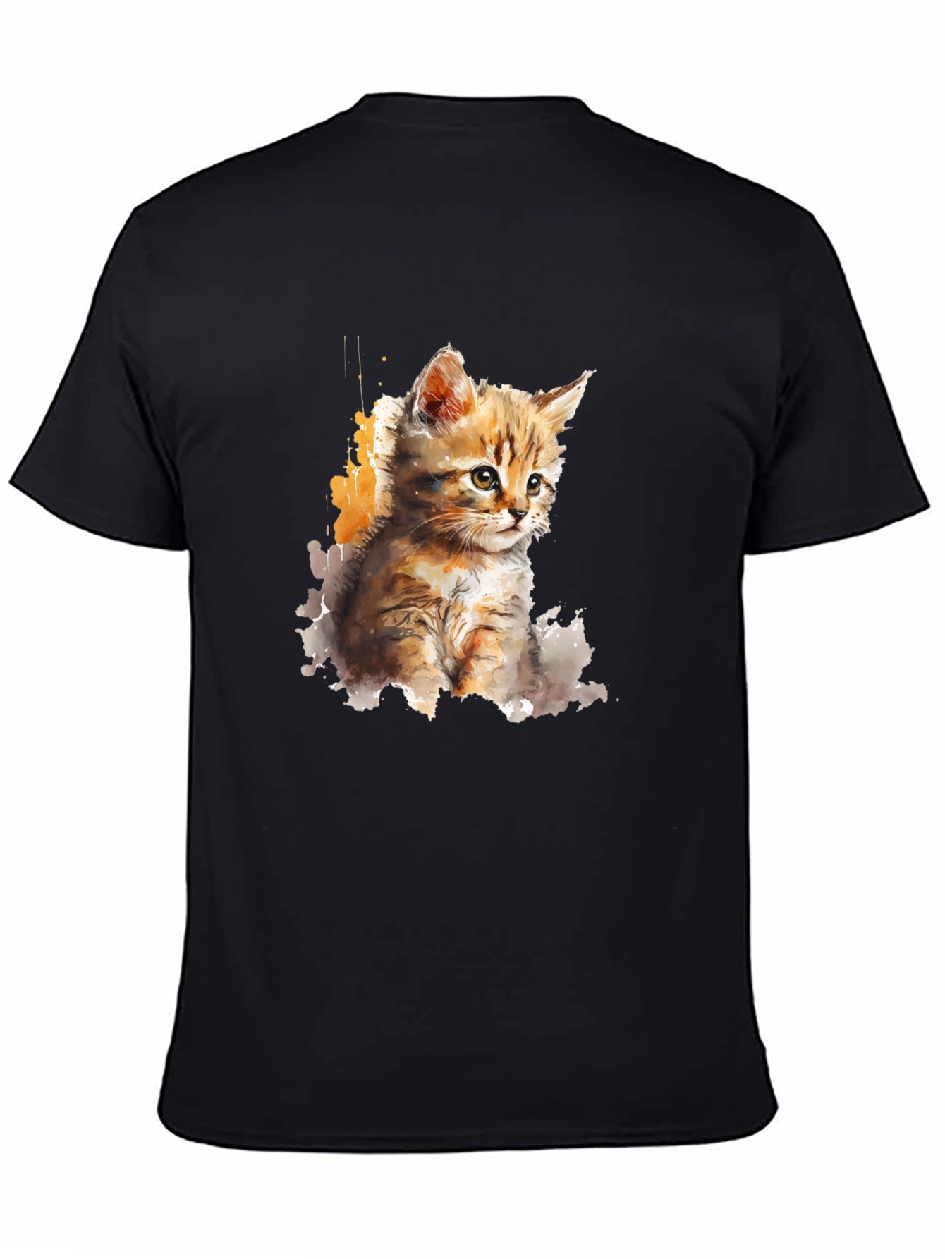 Watercolor Kitten Graphic T-Shirt