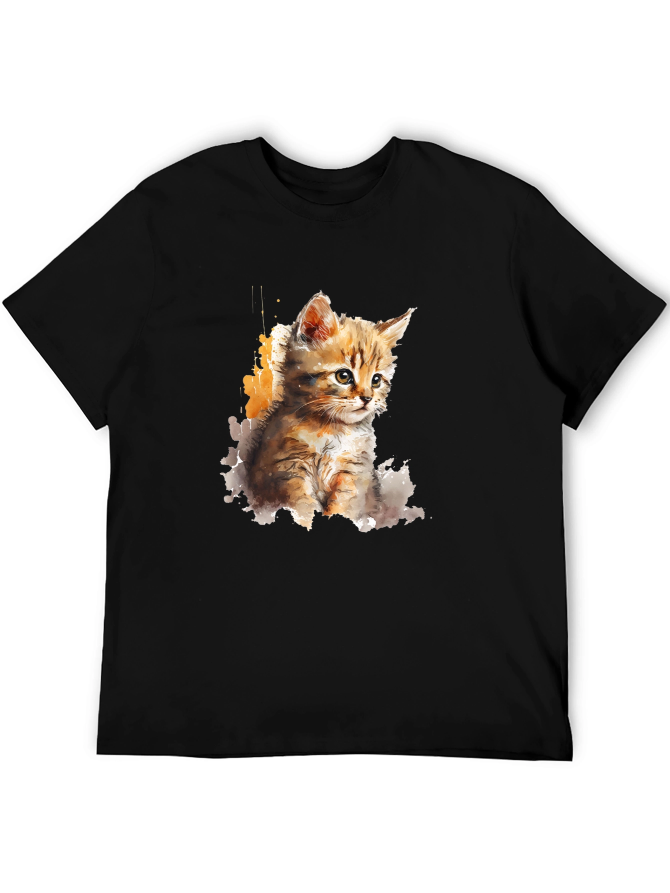 Watercolor Kitten Graphic T-Shirt