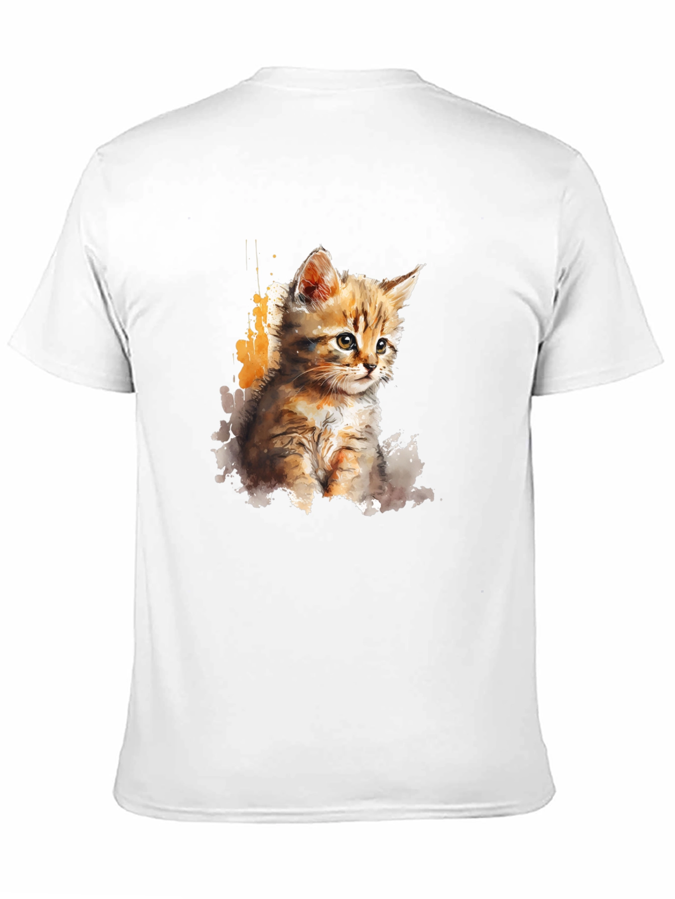 Watercolor Kitten Graphic T-Shirt
