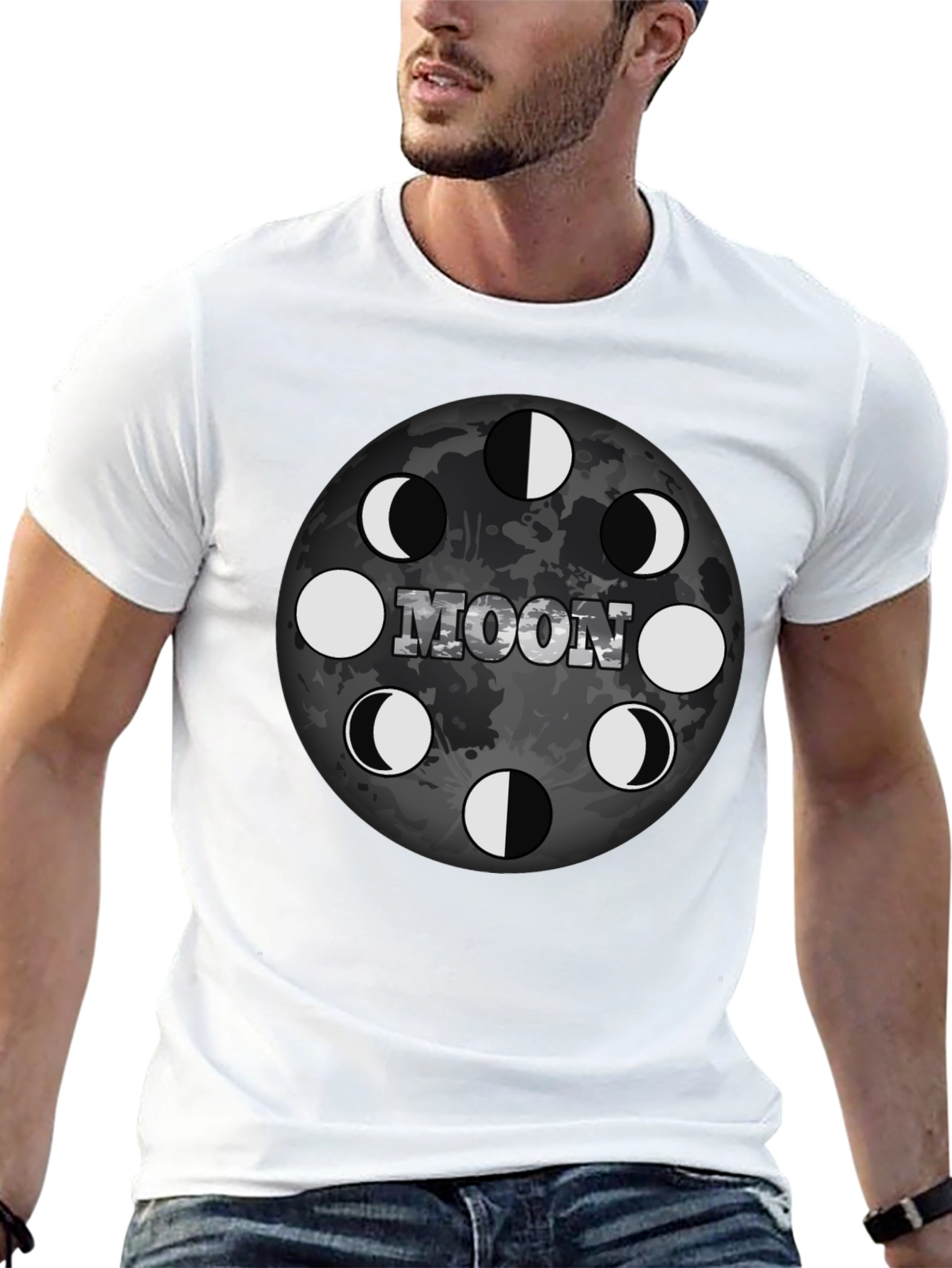 Moon Phases Graphic T-Shirt