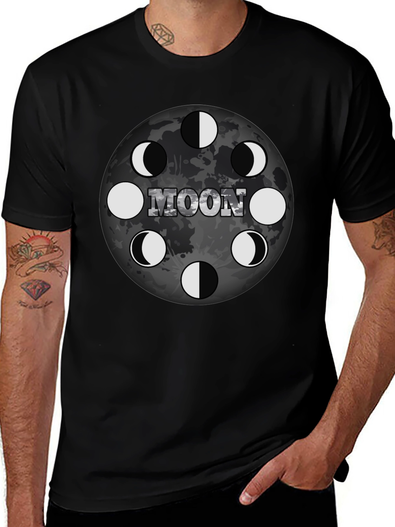 Moon Phases Graphic T-Shirt