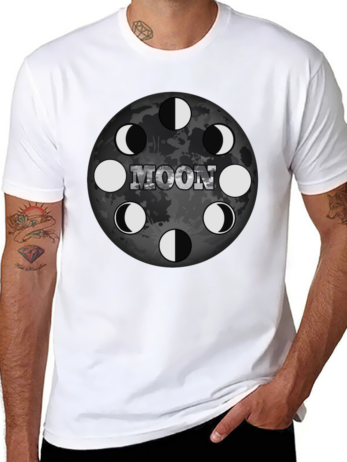 Moon Phases Graphic T-Shirt