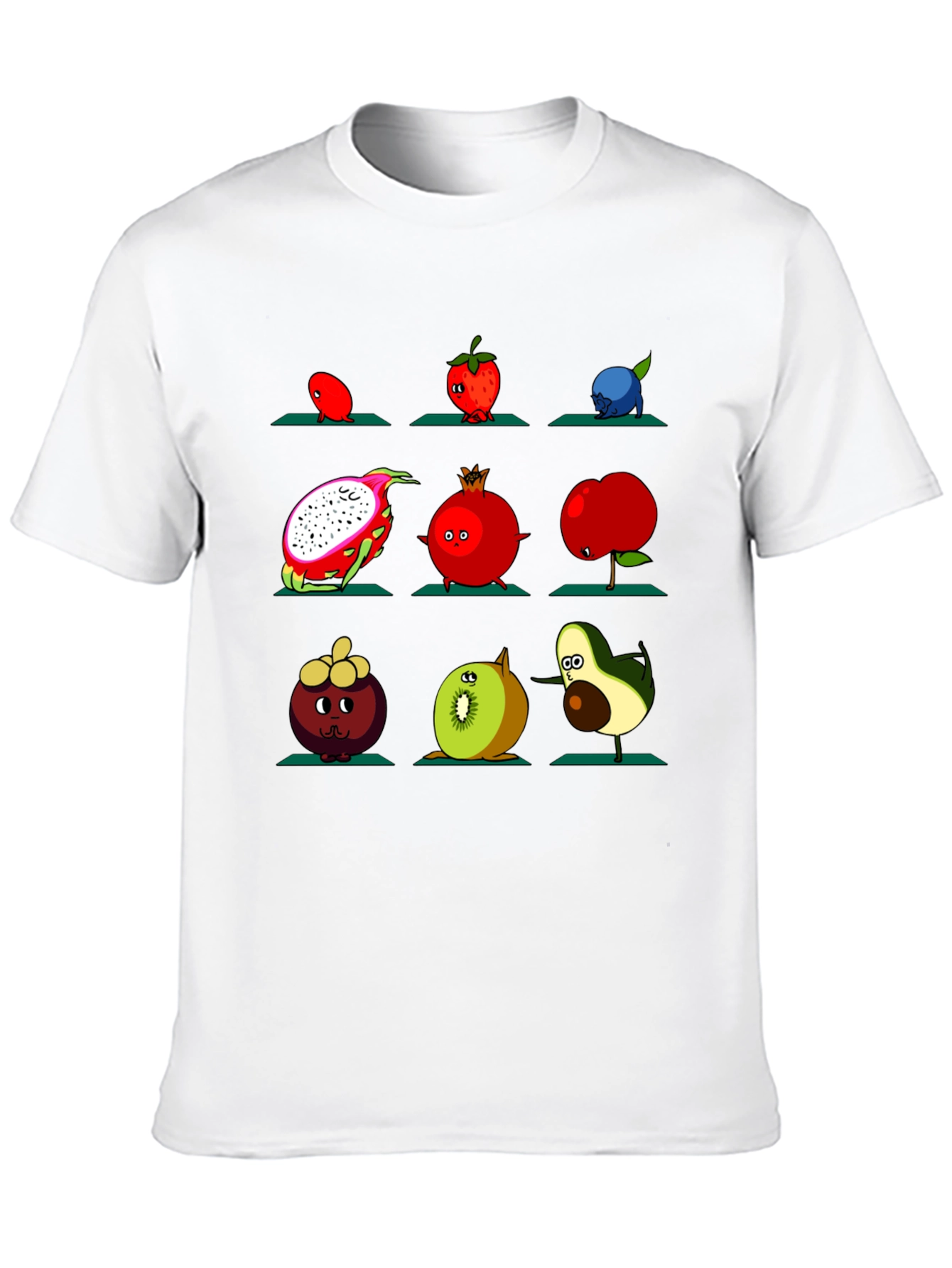 Fruit Yoga Graphic T-Shirt - Black Cotton Tee