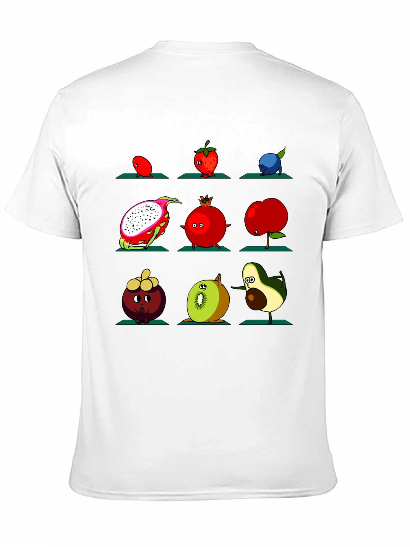 Fruit Yoga Graphic T-Shirt - Black Cotton Tee