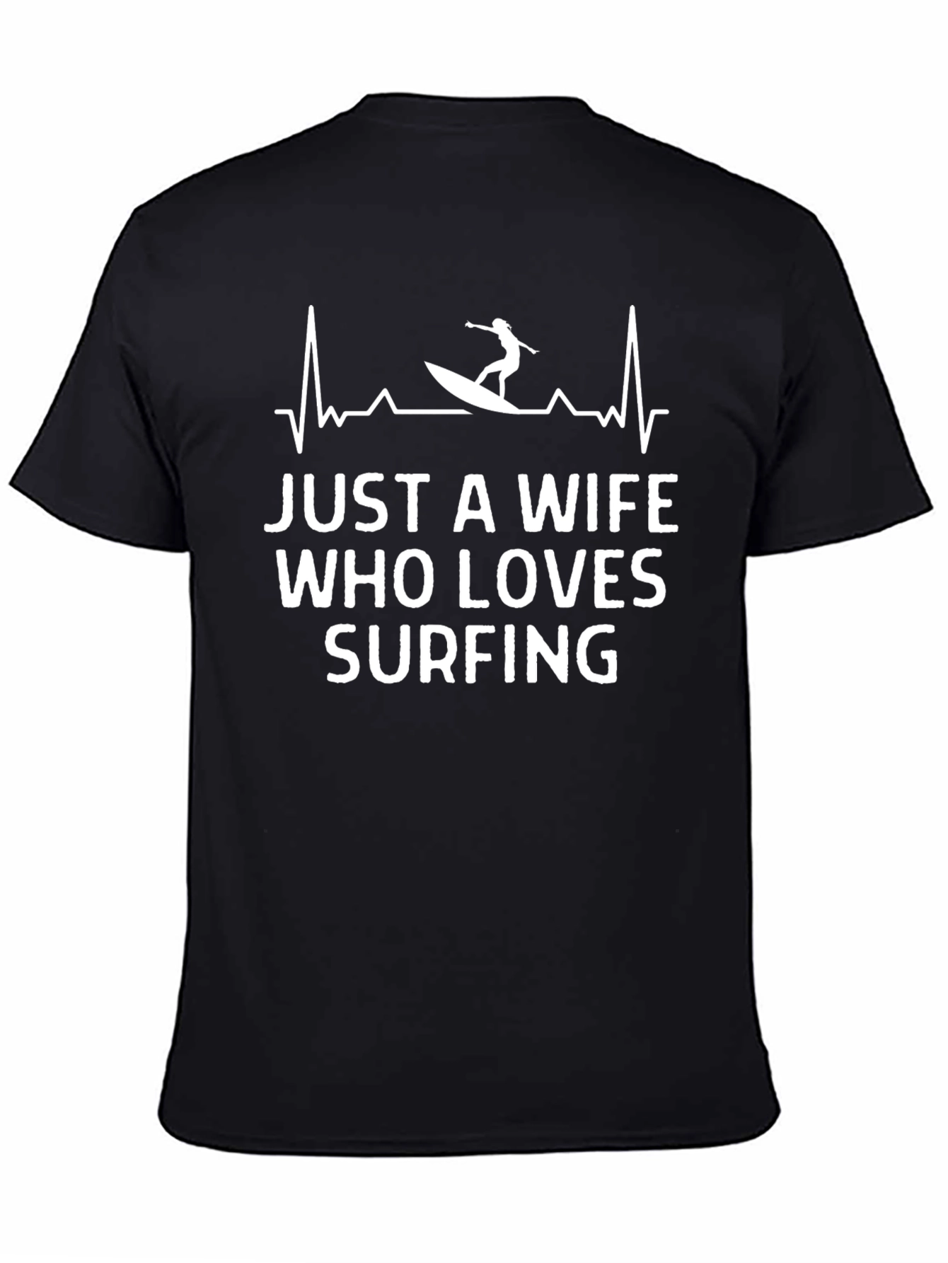 Wife Surfing T-Shirt - Heartbeat Graphic Tee