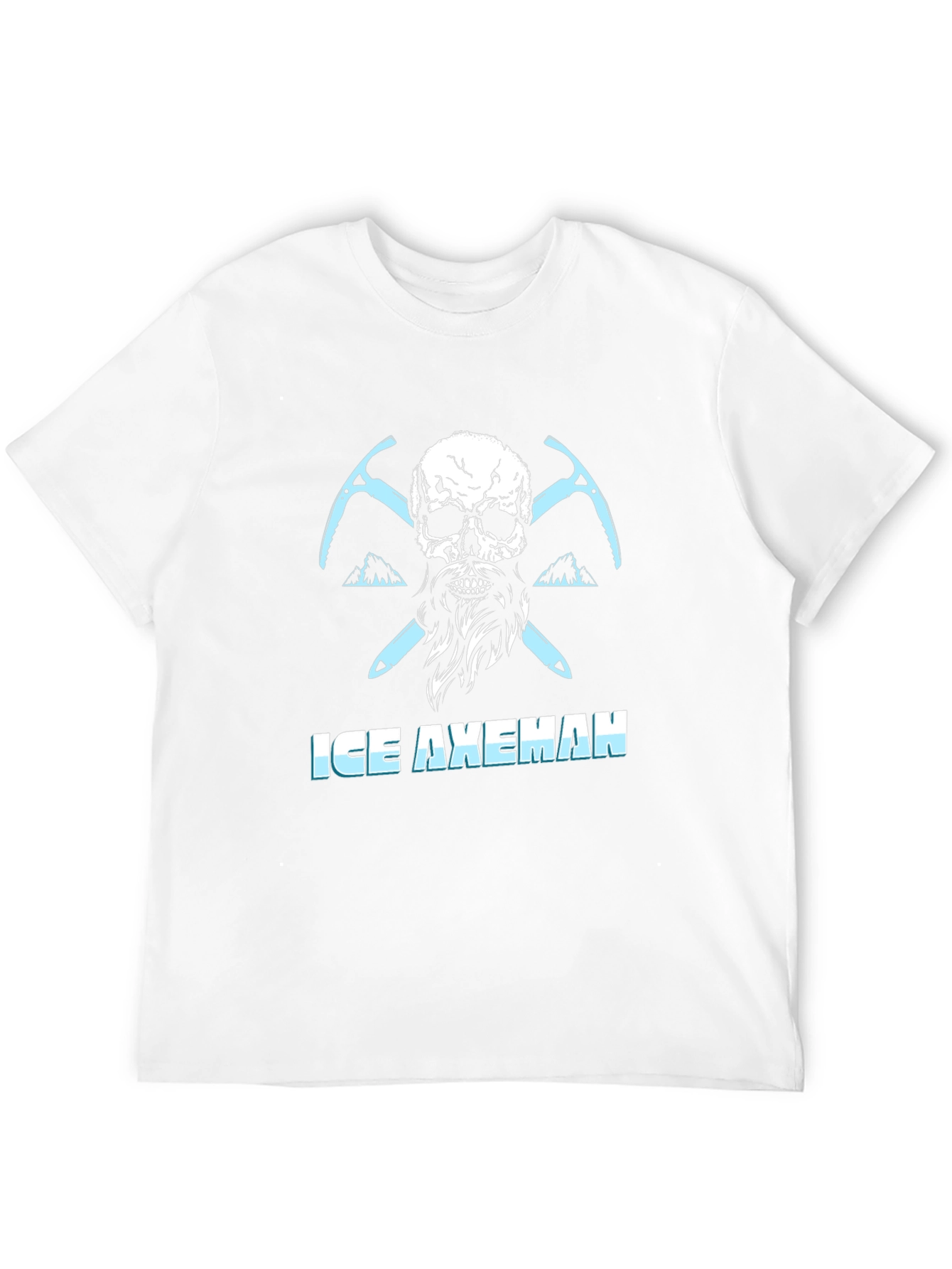 Ice Axeman T-Shirt - Skull & Climbing Axe Design