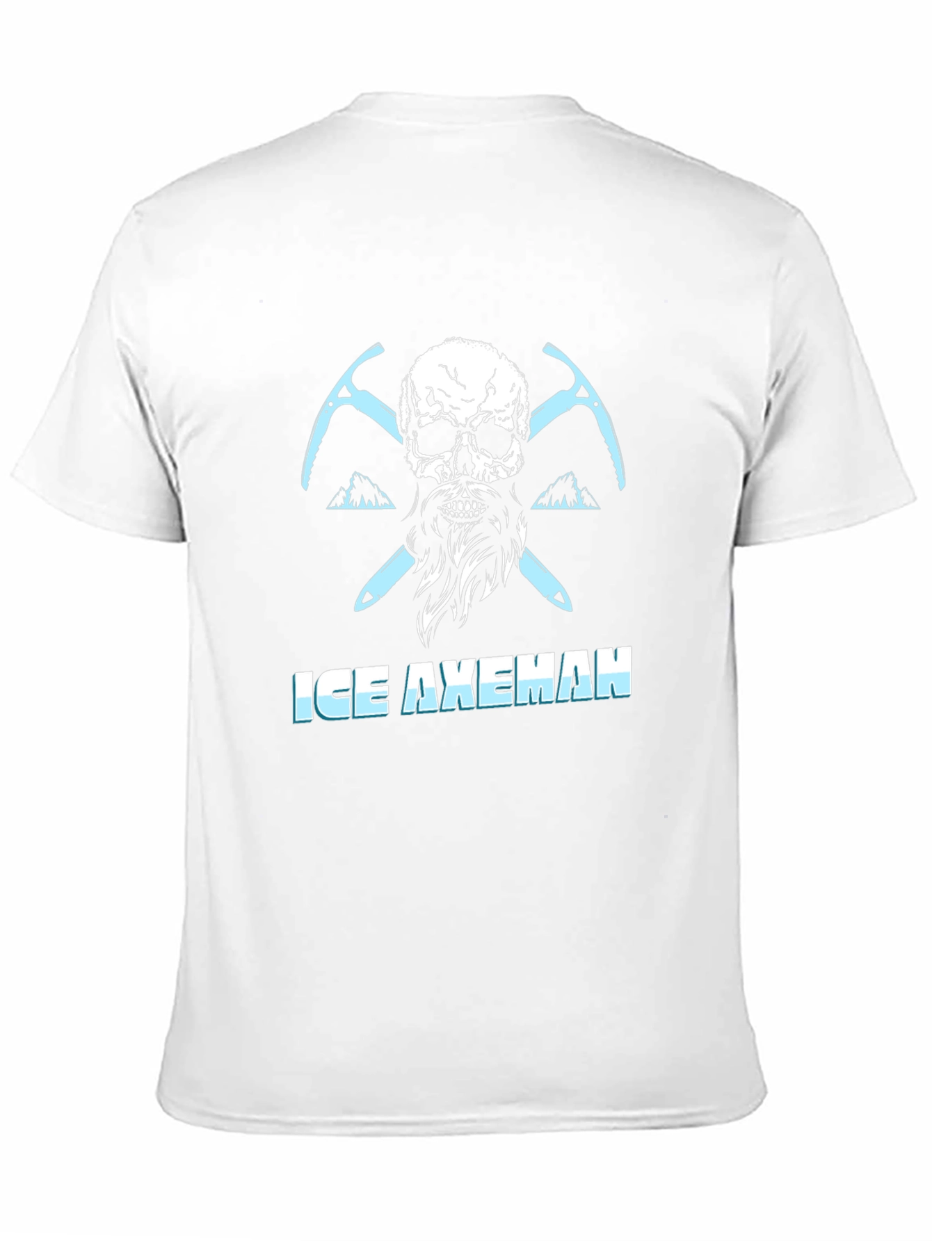Ice Axeman T-Shirt - Skull & Climbing Axe Design