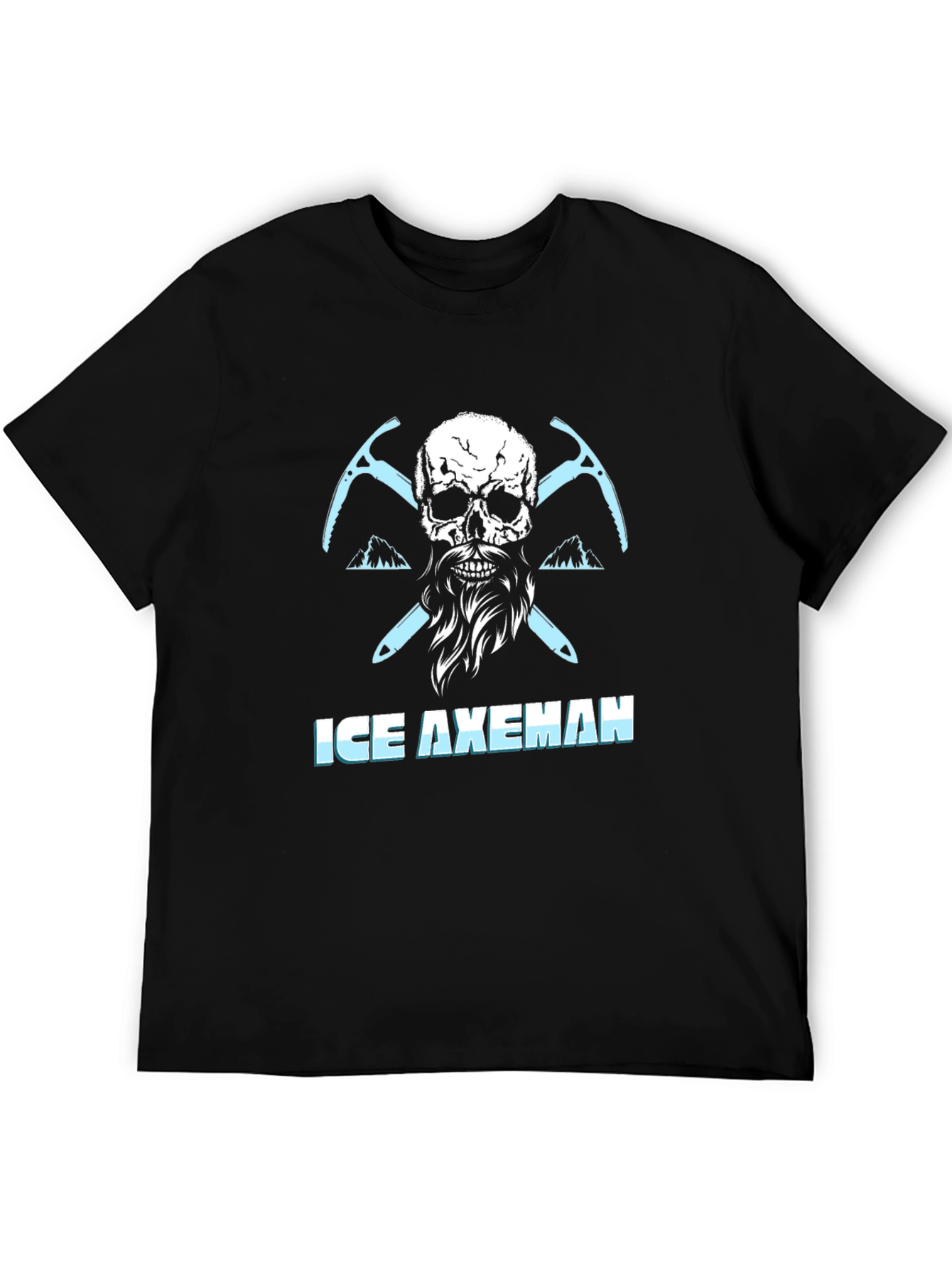 Ice Axeman T-Shirt - Skull & Climbing Axe Design