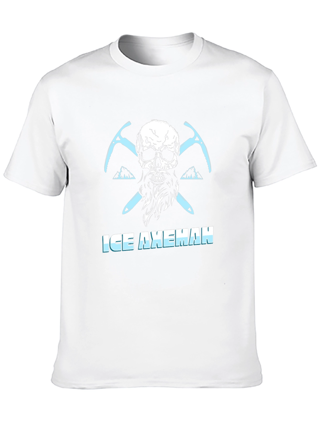 Ice Axeman T-Shirt - Skull & Climbing Axe Design