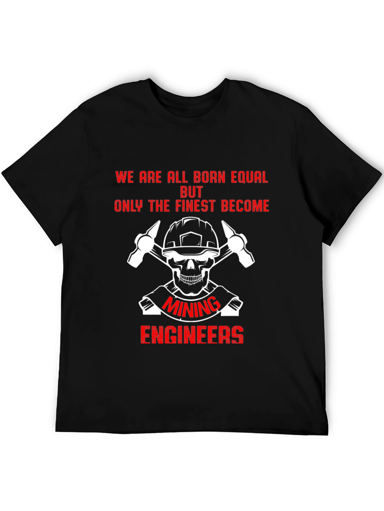 Mining Engineer Skull Graphic T-Shirt