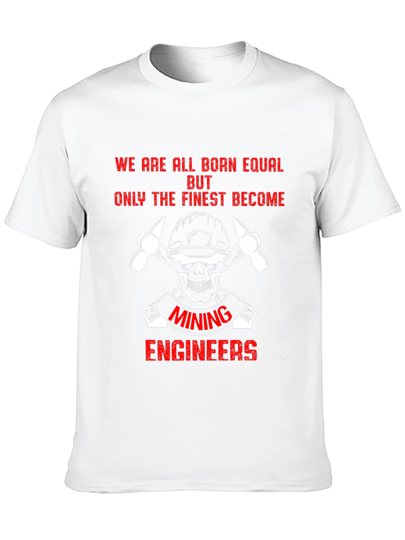Mining Engineer Skull Graphic T-Shirt
