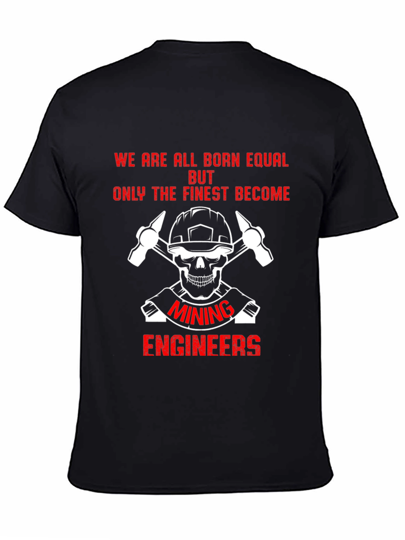 Mining Engineer Skull Graphic T-Shirt