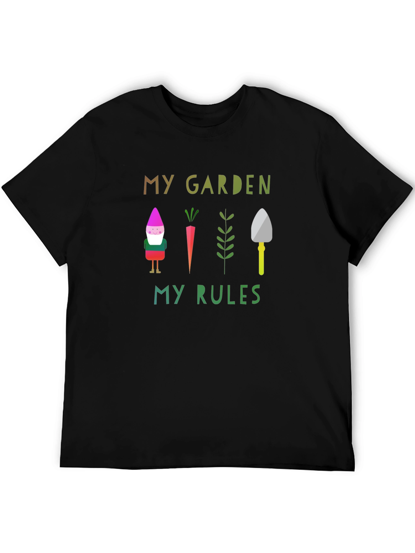 My Garden My Rules Black Graphic Tee