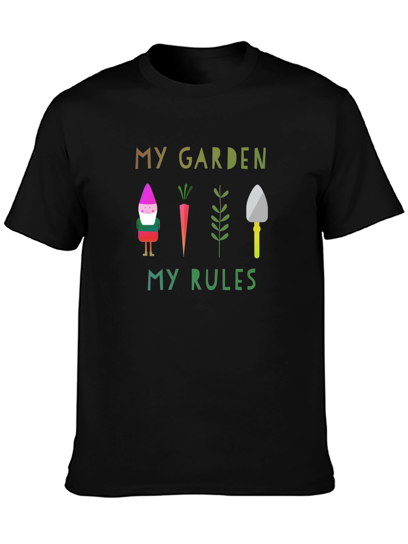 My Garden My Rules Black Graphic Tee