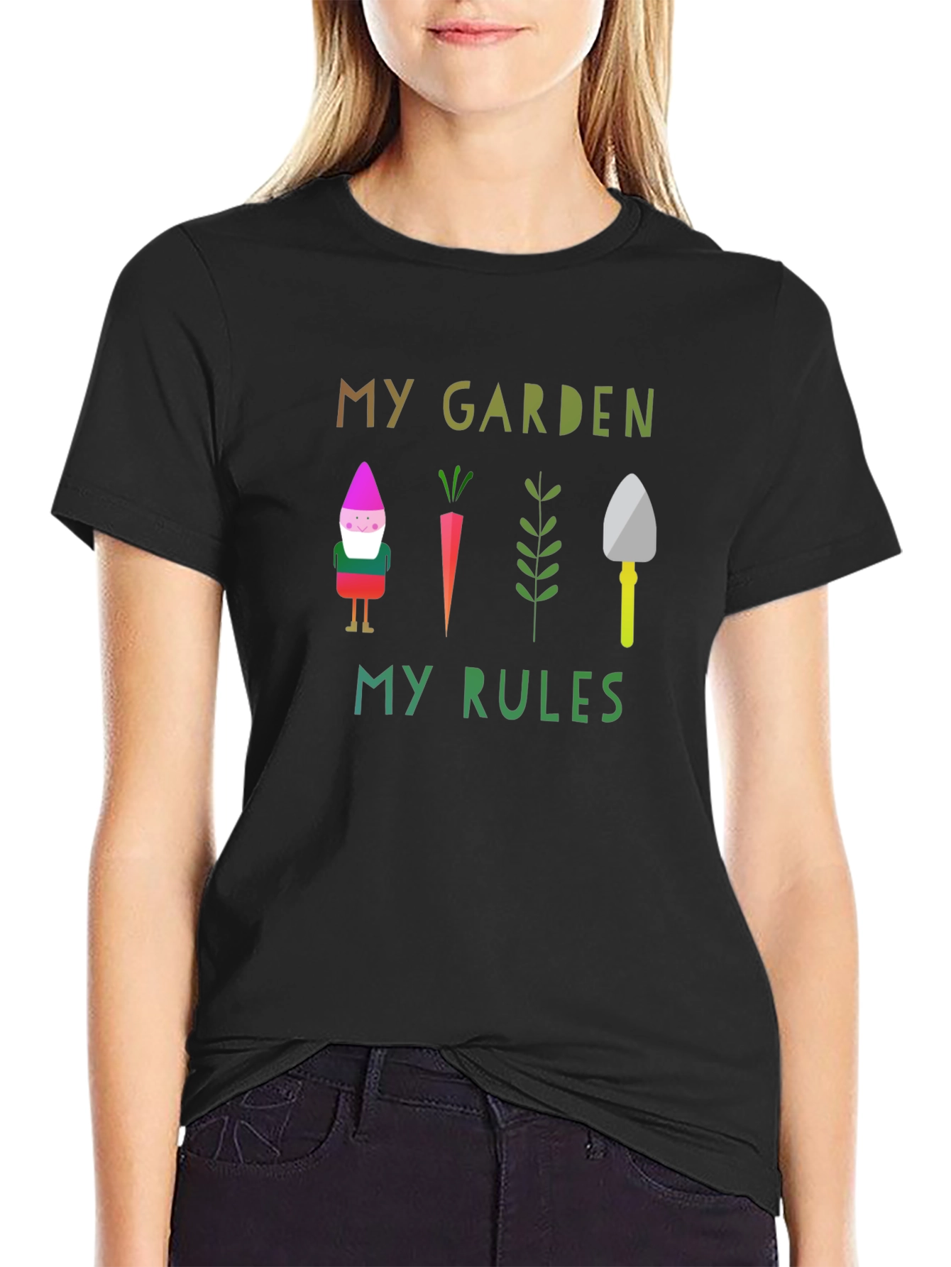 My Garden My Rules Black Graphic Tee