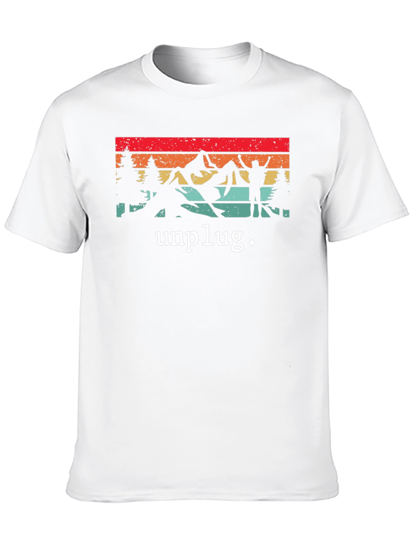 Unplug Retro Graphic T-Shirt - Nature Adventure Tee