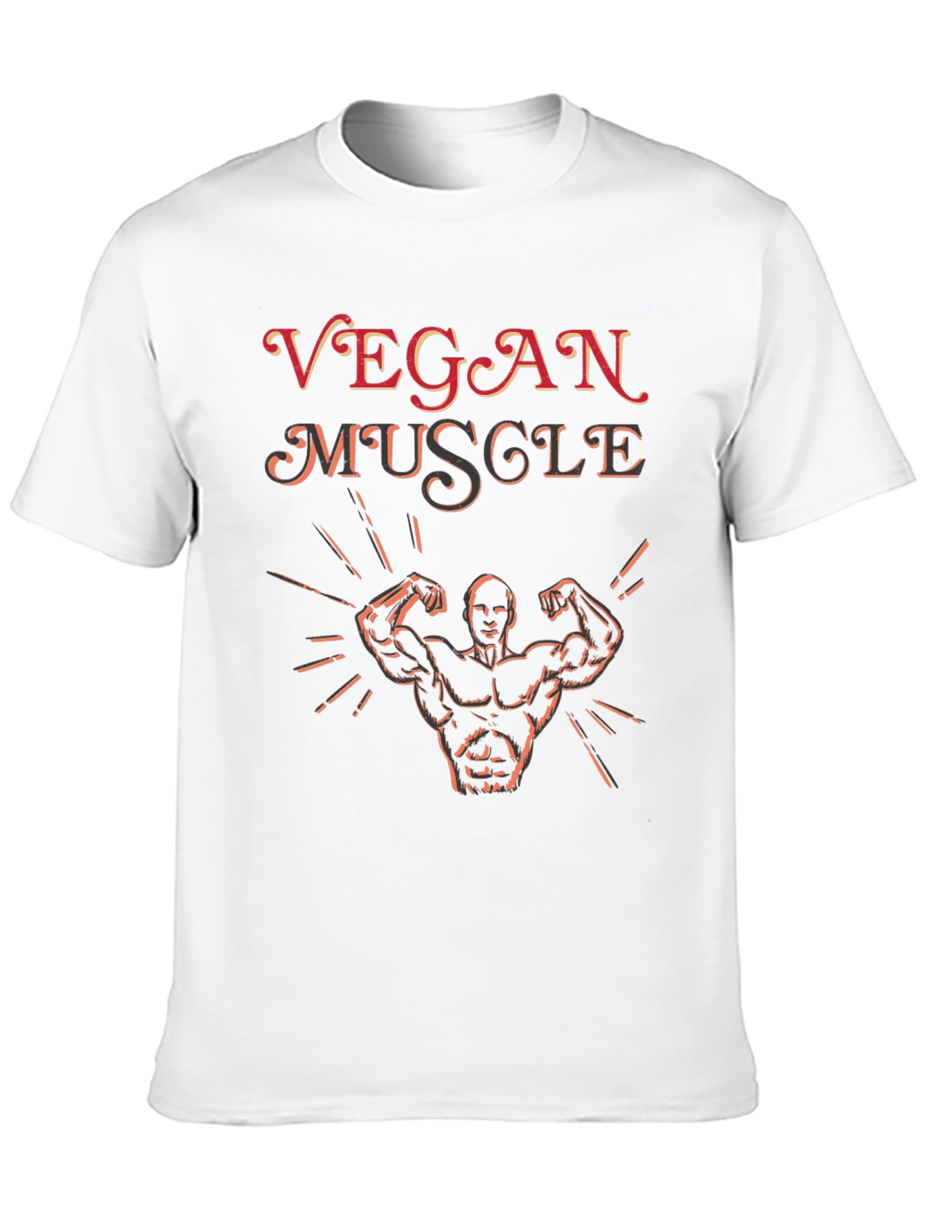 Vegan Muscle Black T-Shirt Graphic Tee