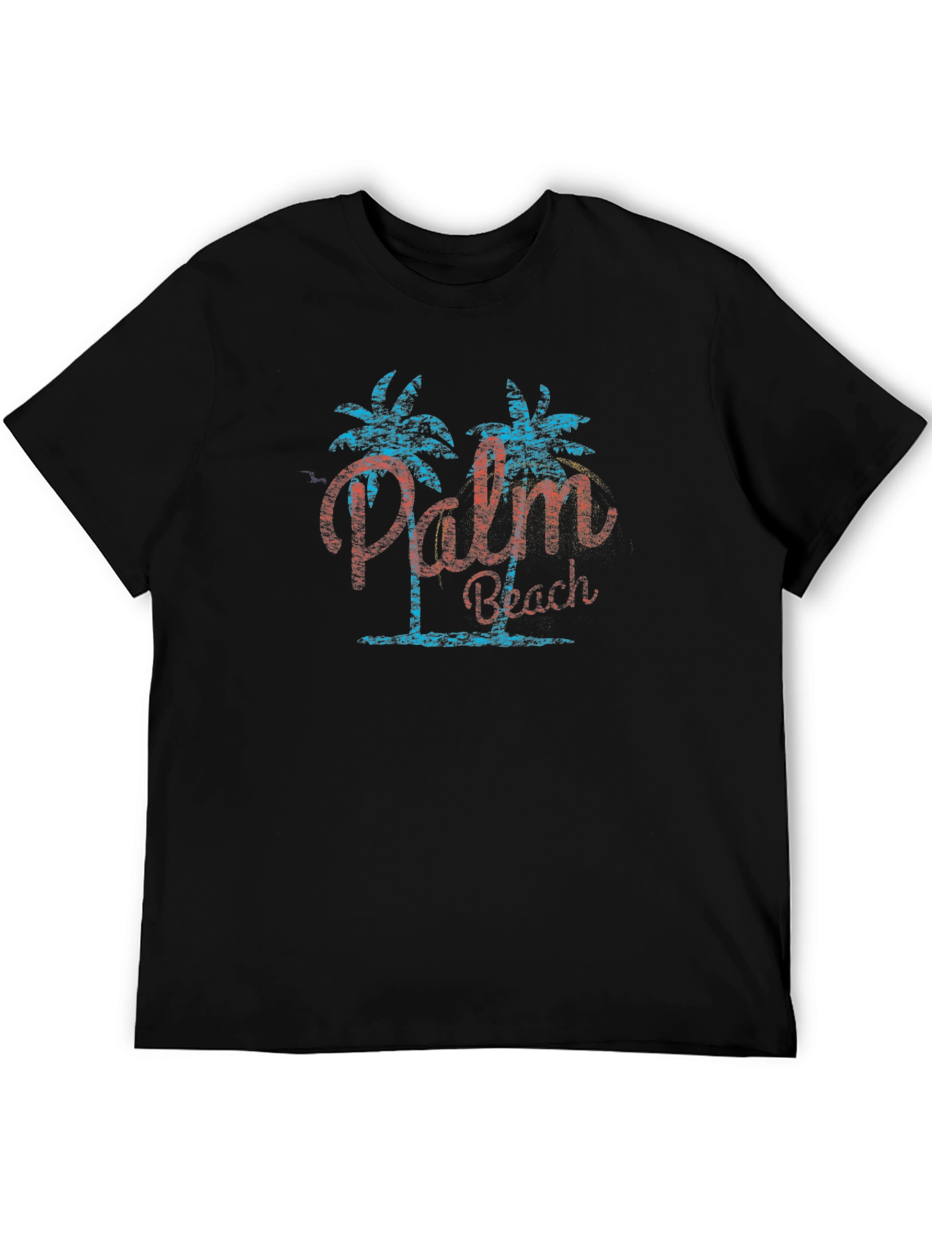 Palm Beach Graphic Tee - Mens Black T-Shirt