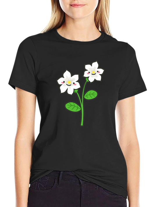 Cute Flower Graphic T-Shirt