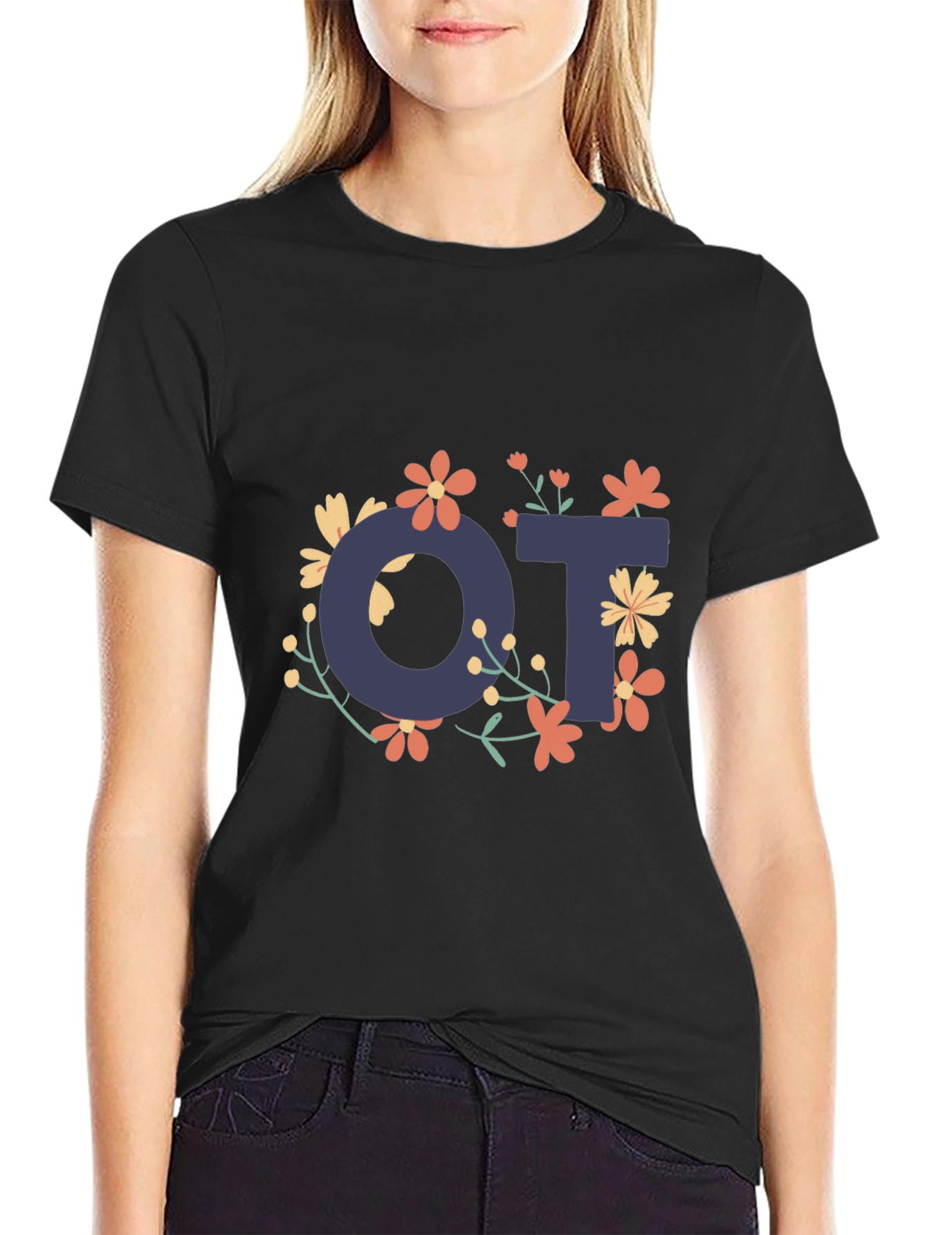 Floral OT Occupational Therapy T-Shirt