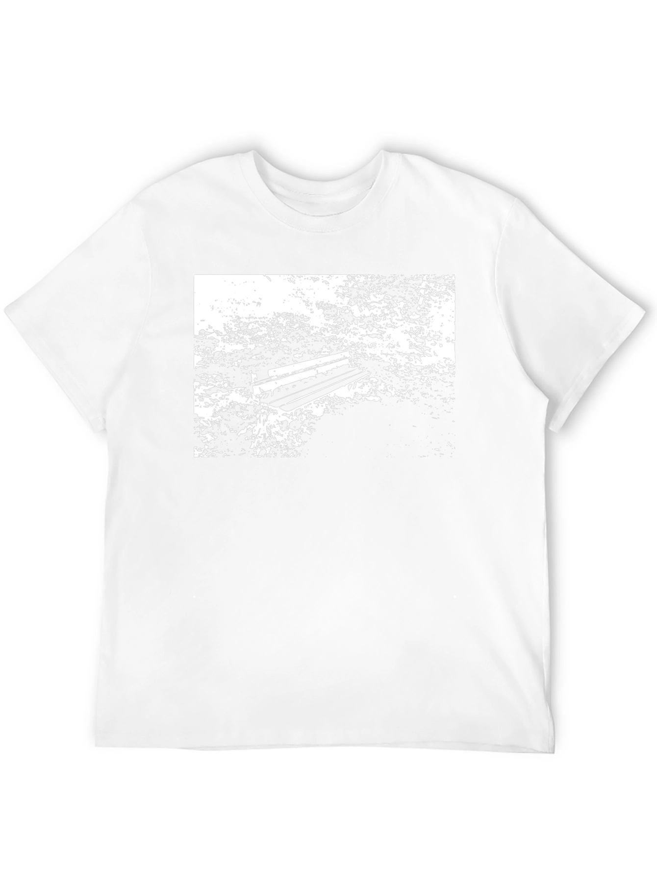 Abstract Park Bench Graphic Tee - Black