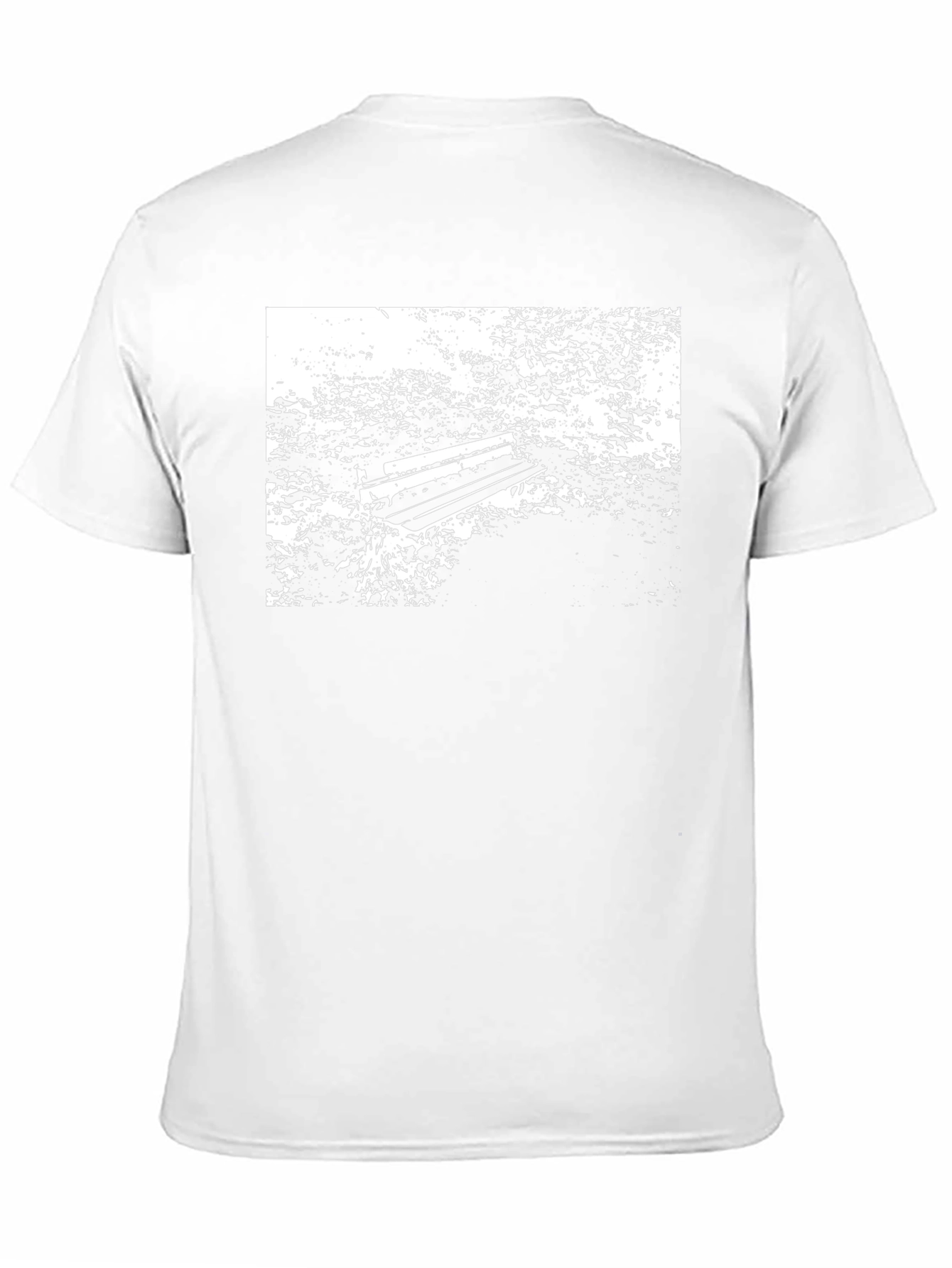Abstract Park Bench Graphic Tee - Black
