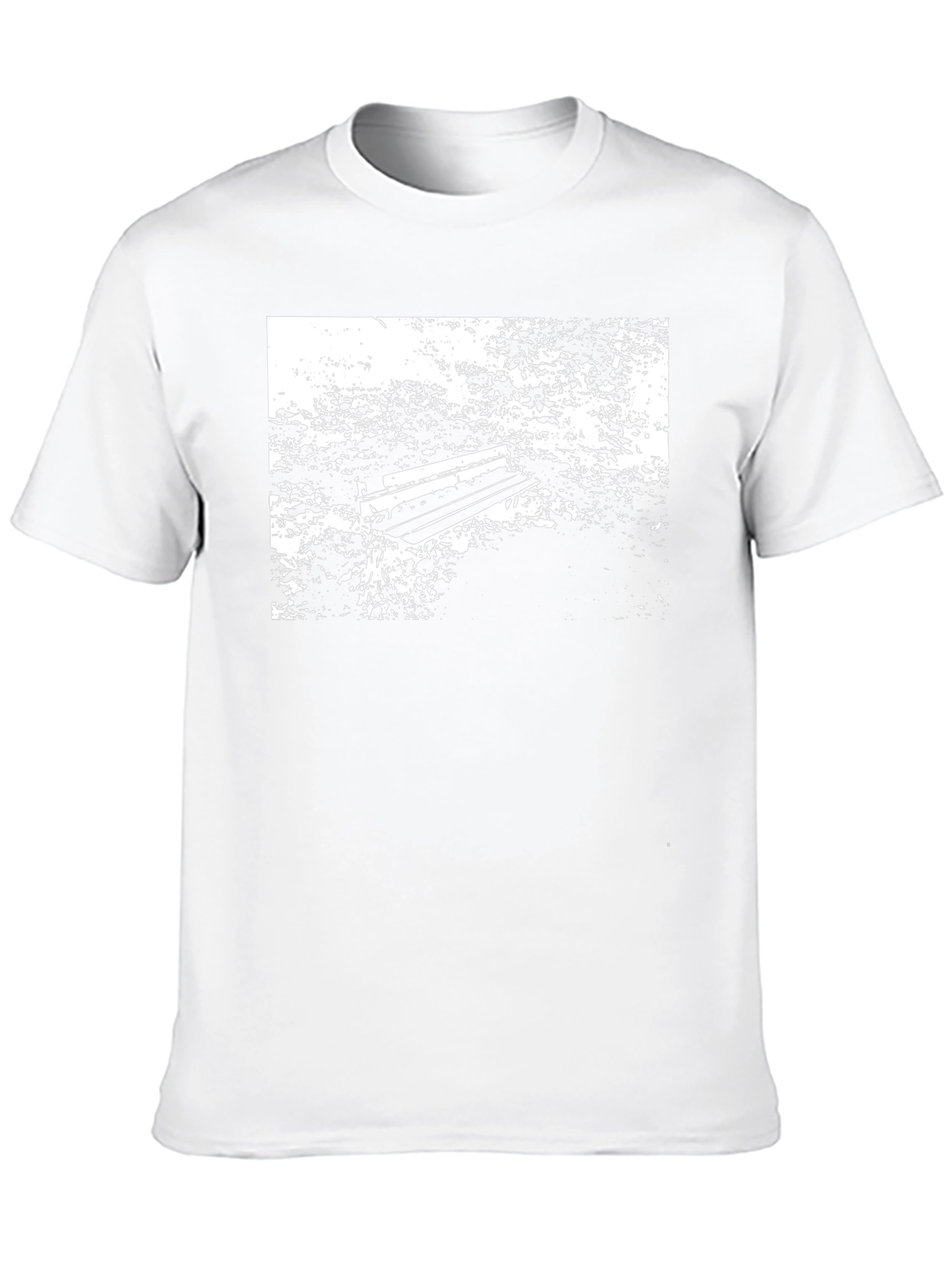 Abstract Park Bench Graphic Tee - Black