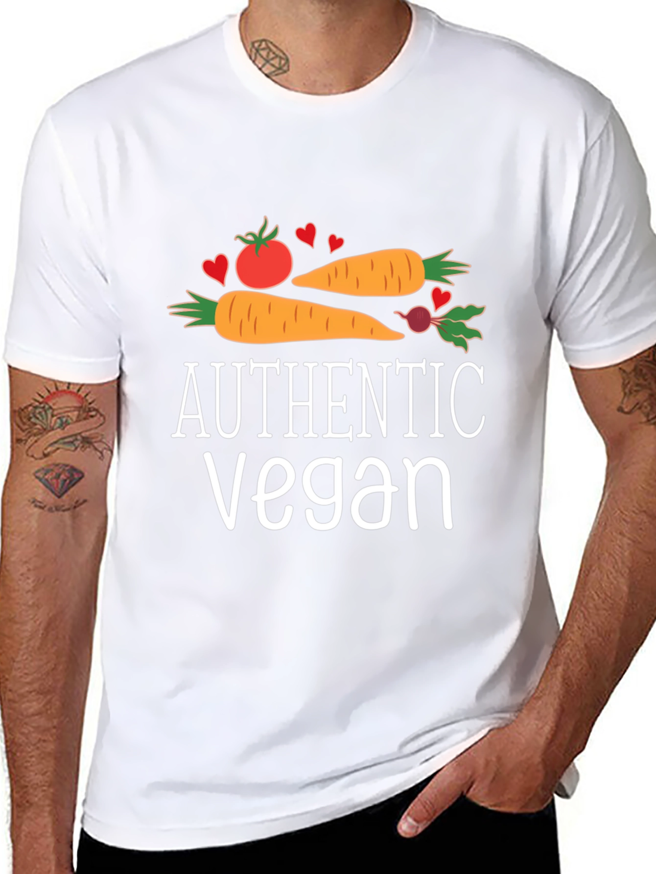 Authentic Vegan T-Shirt - Vegetable Graphic Tee