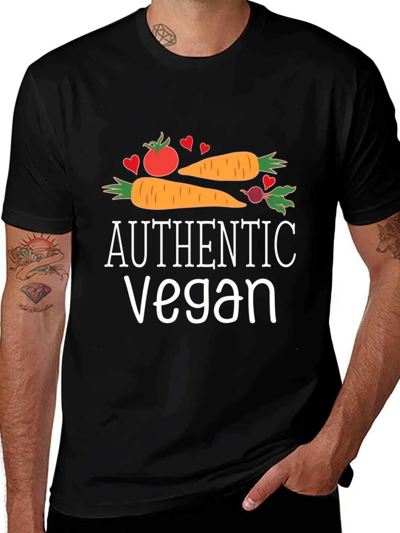 Authentic Vegan T-Shirt - Vegetable Graphic Tee