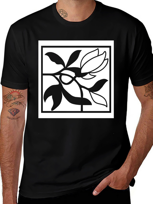 Black Floral Graphic Tee - Stylish & Unique Design