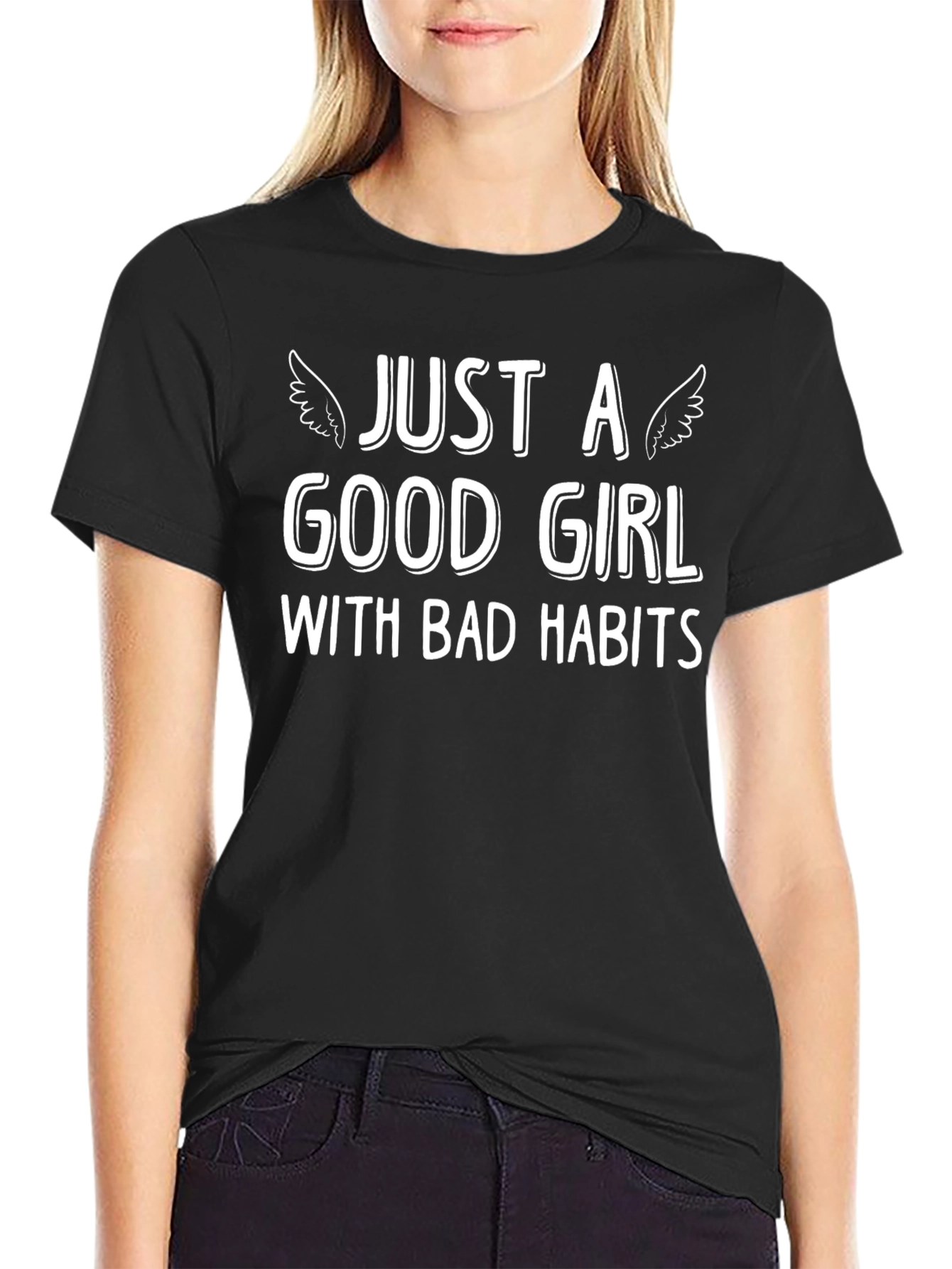 Just a Good Girl T-Shirt - Trendy Graphic Tee