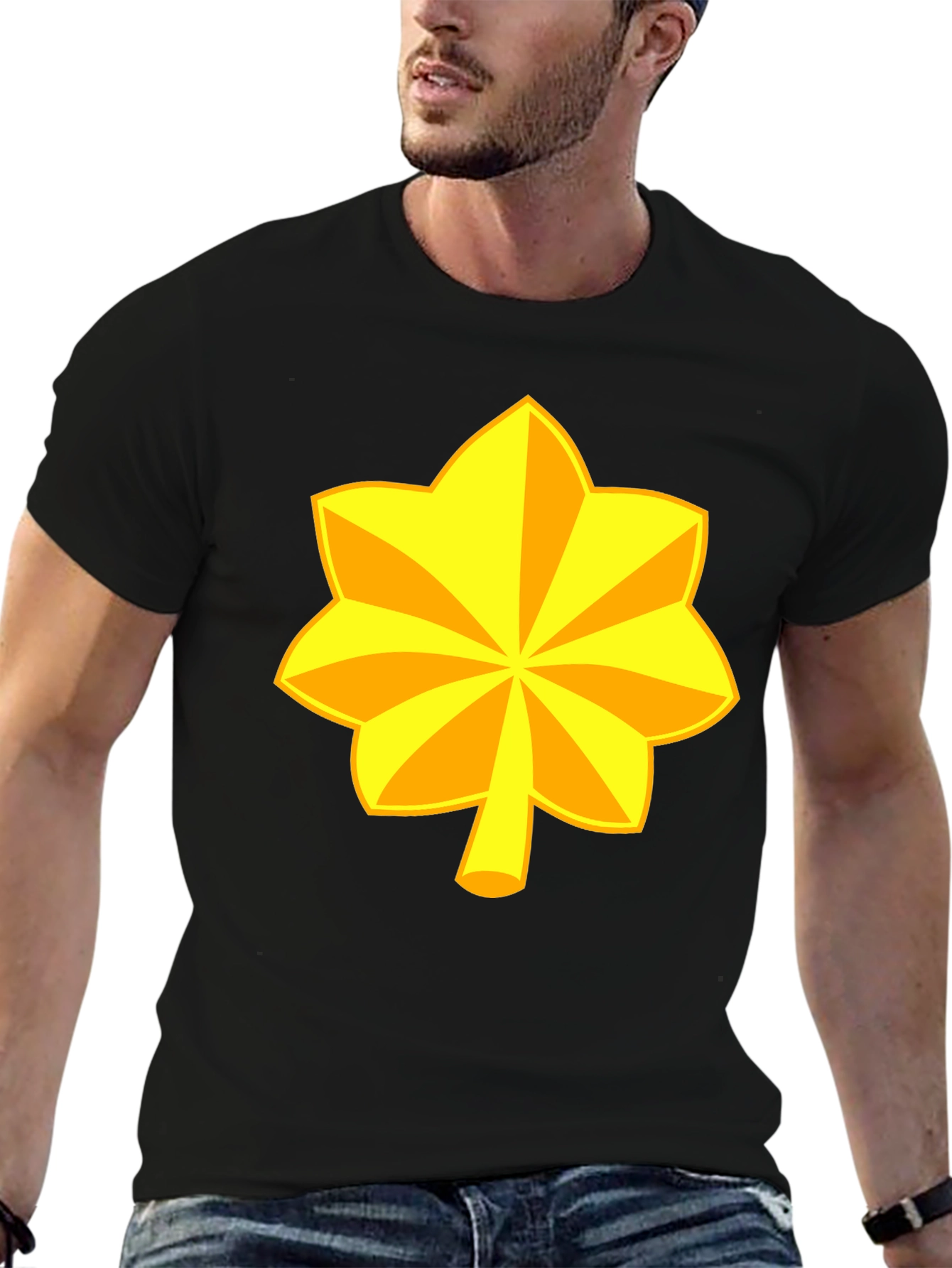 Gold Leaf Graphic Tee - Stylish & Unique