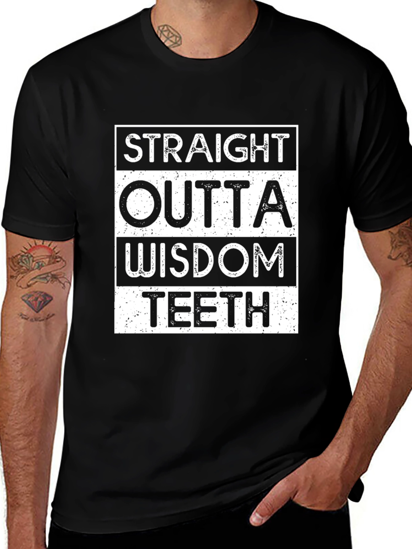 Straight Outta Wisdom Teeth Black T-Shirt