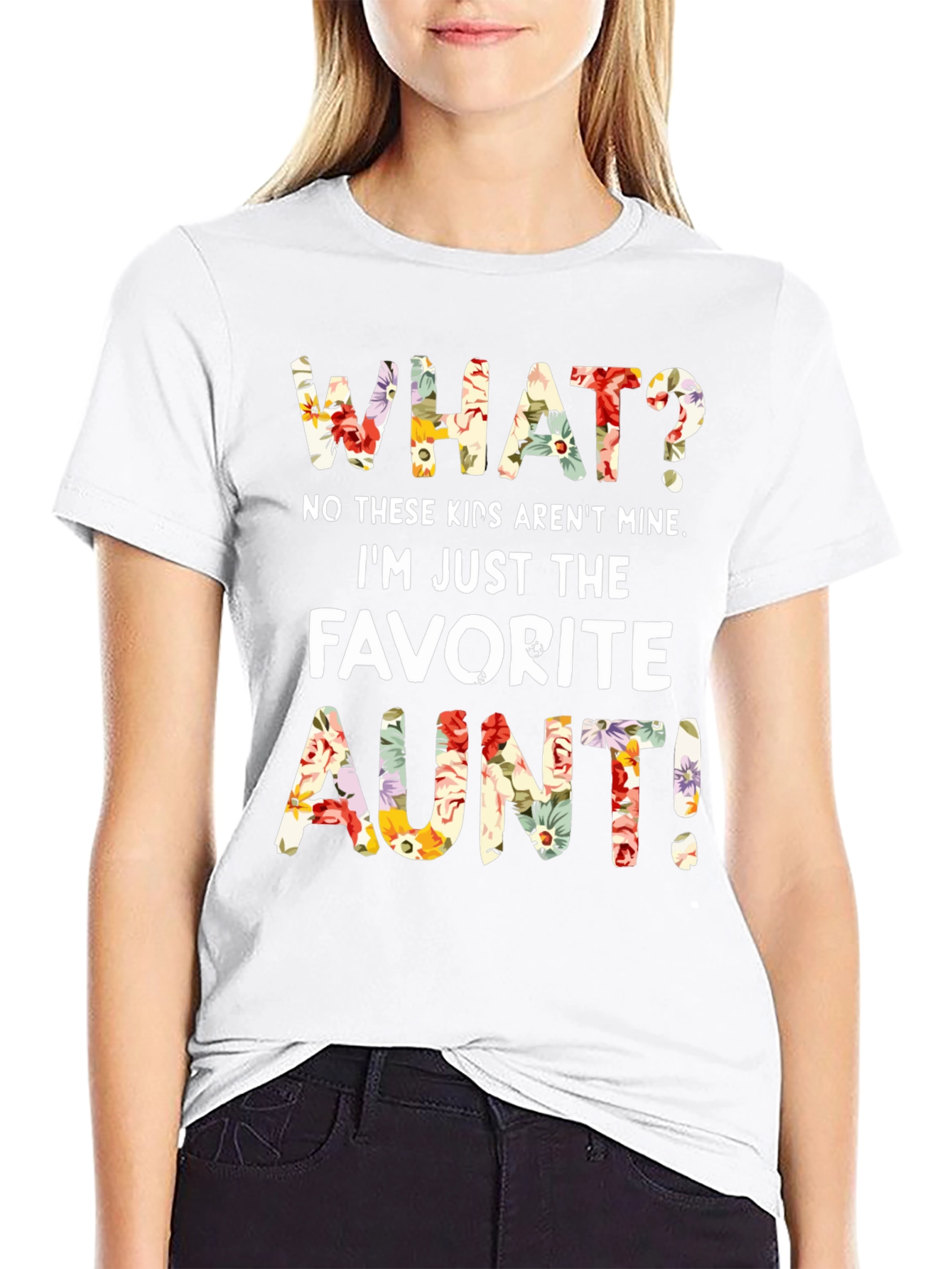 Favorite Aunt Floral Graphic T-Shirt