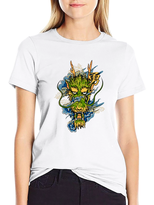 Dragon Graphic T-Shirt - Japanese Art Style