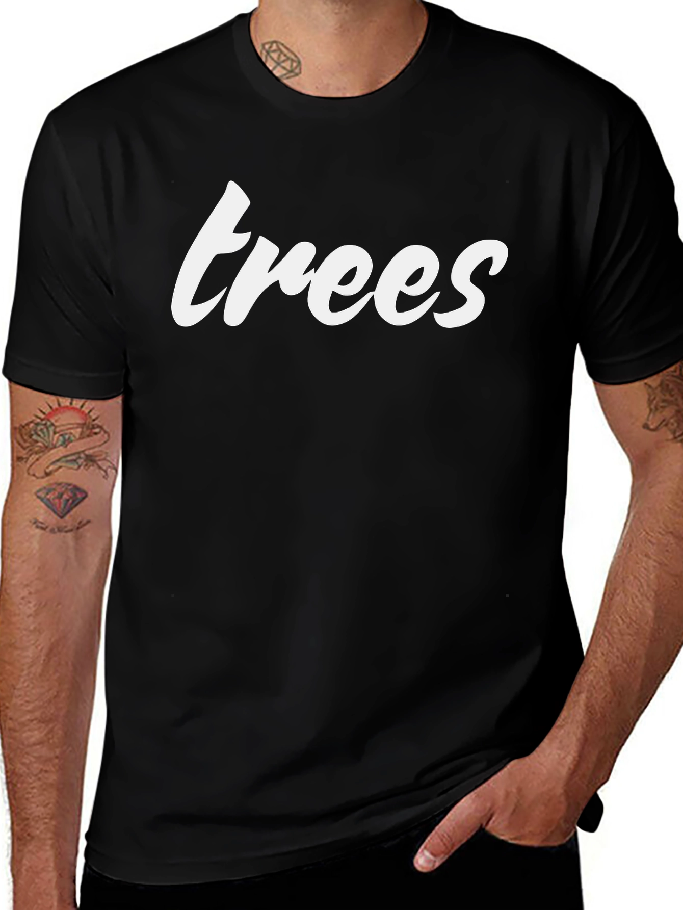 Trees Graphic T-Shirt - Black