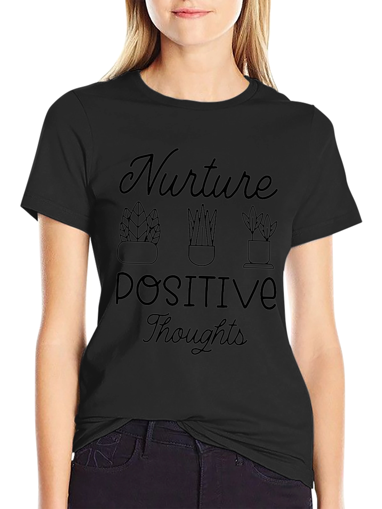 Nurture Positive Thoughts Graphic T-Shirt