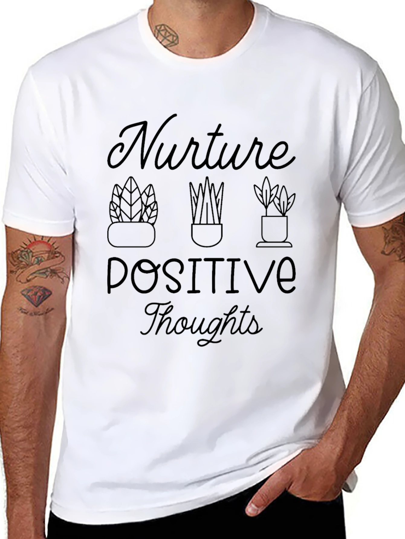 Nurture Positive Thoughts Graphic T-Shirt
