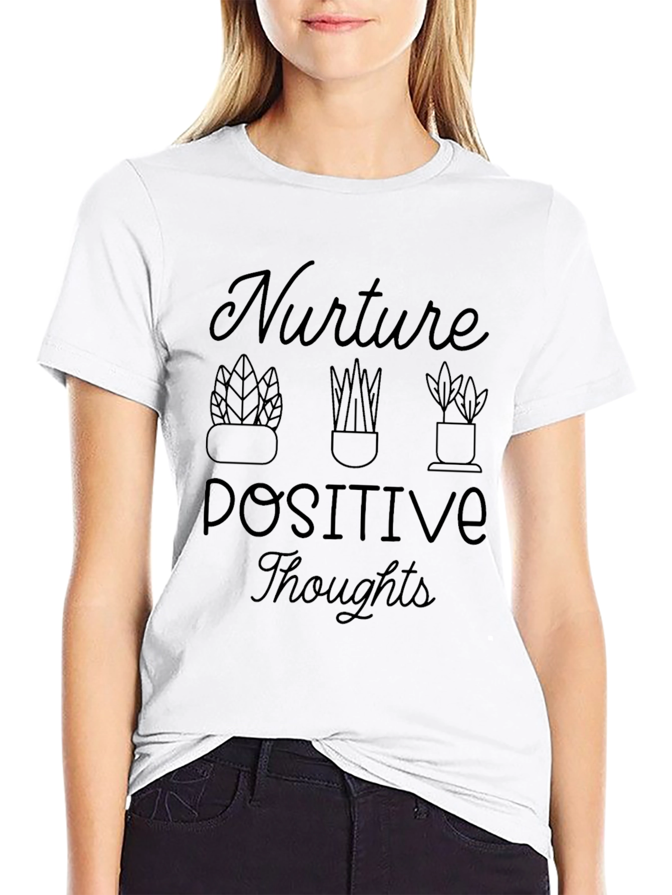 Nurture Positive Thoughts Graphic T-Shirt