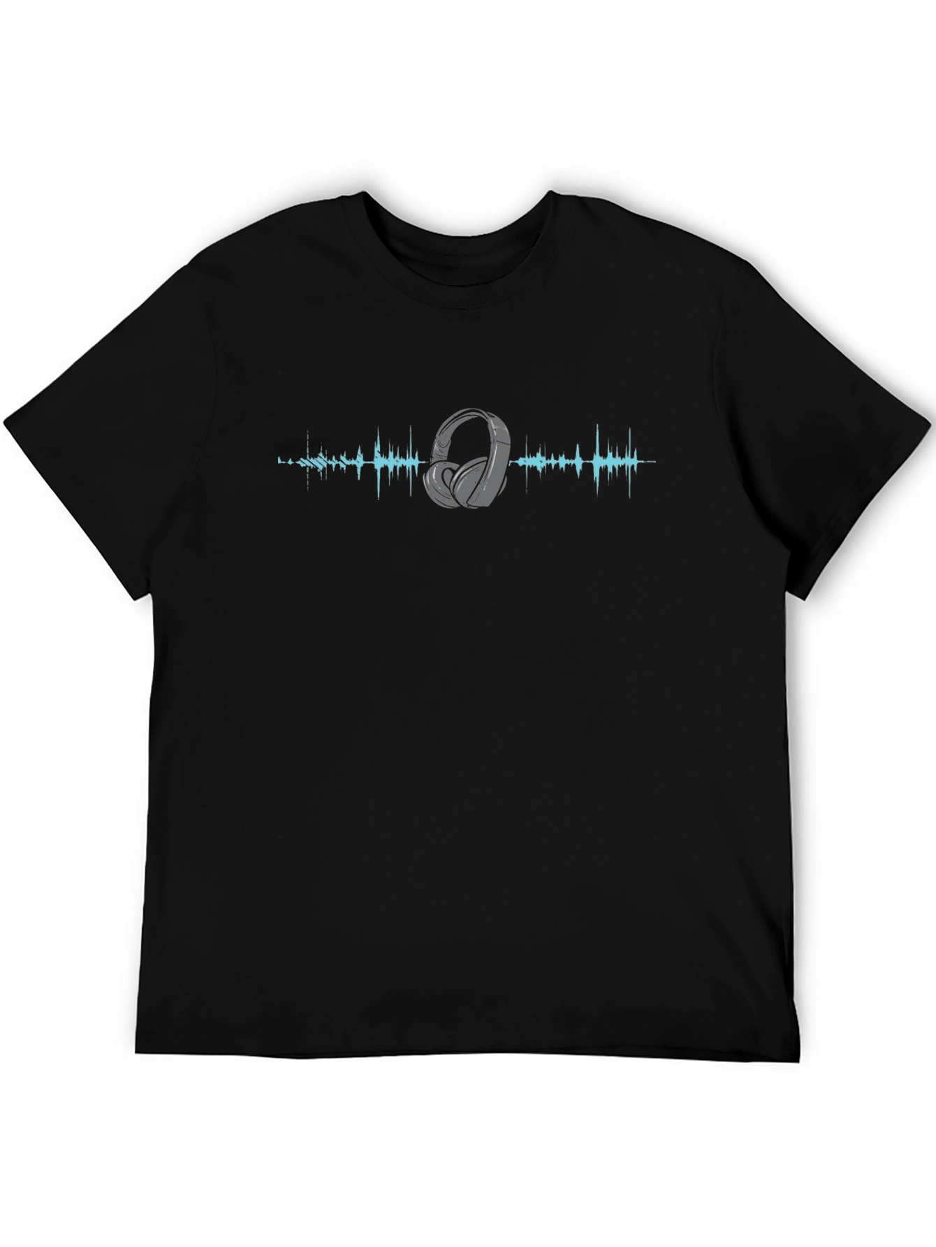 Soundwave Headphones Black T-Shirt - Music Lover Tee