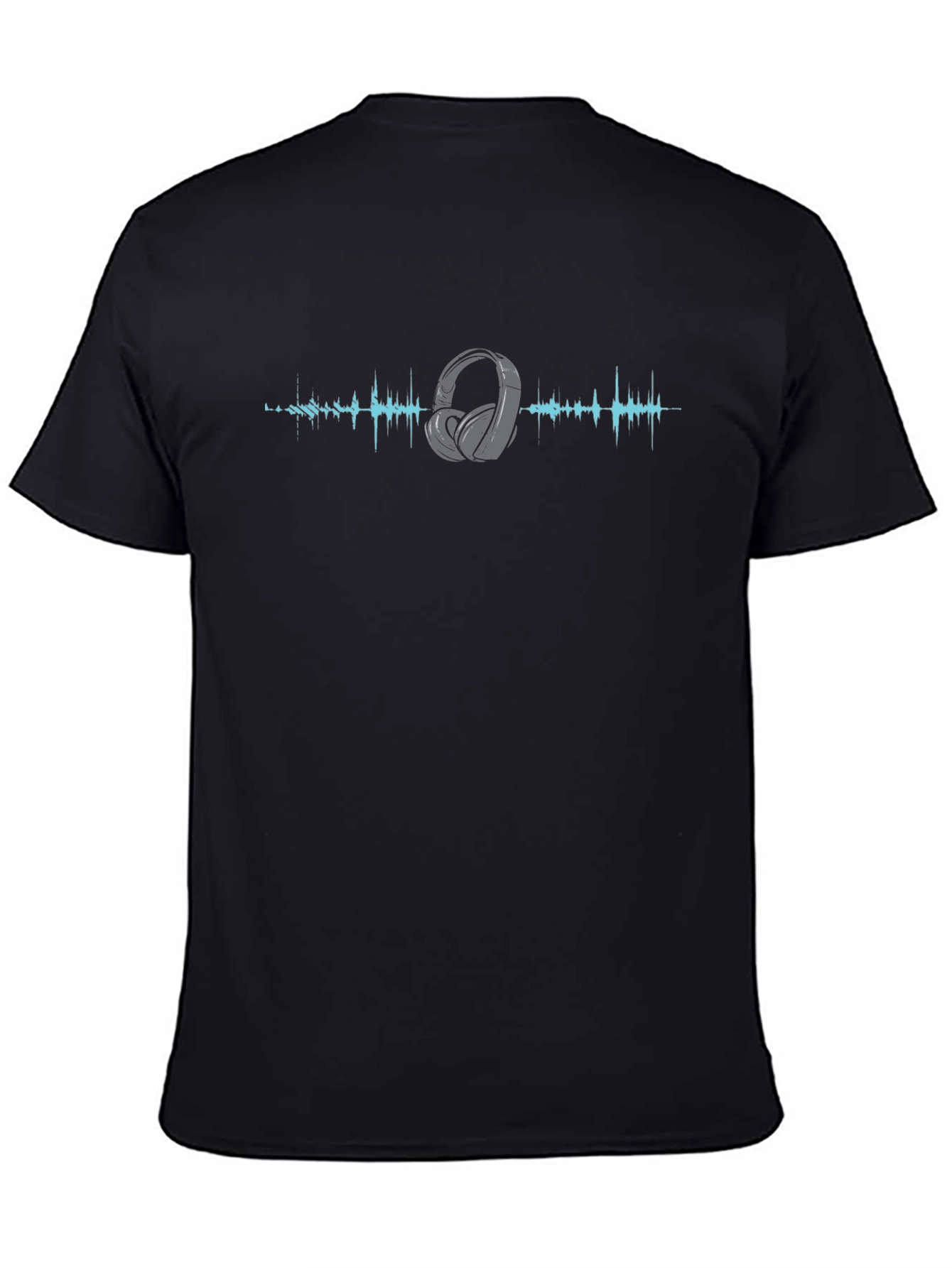 Soundwave Headphones Black T-Shirt - Music Lover Tee