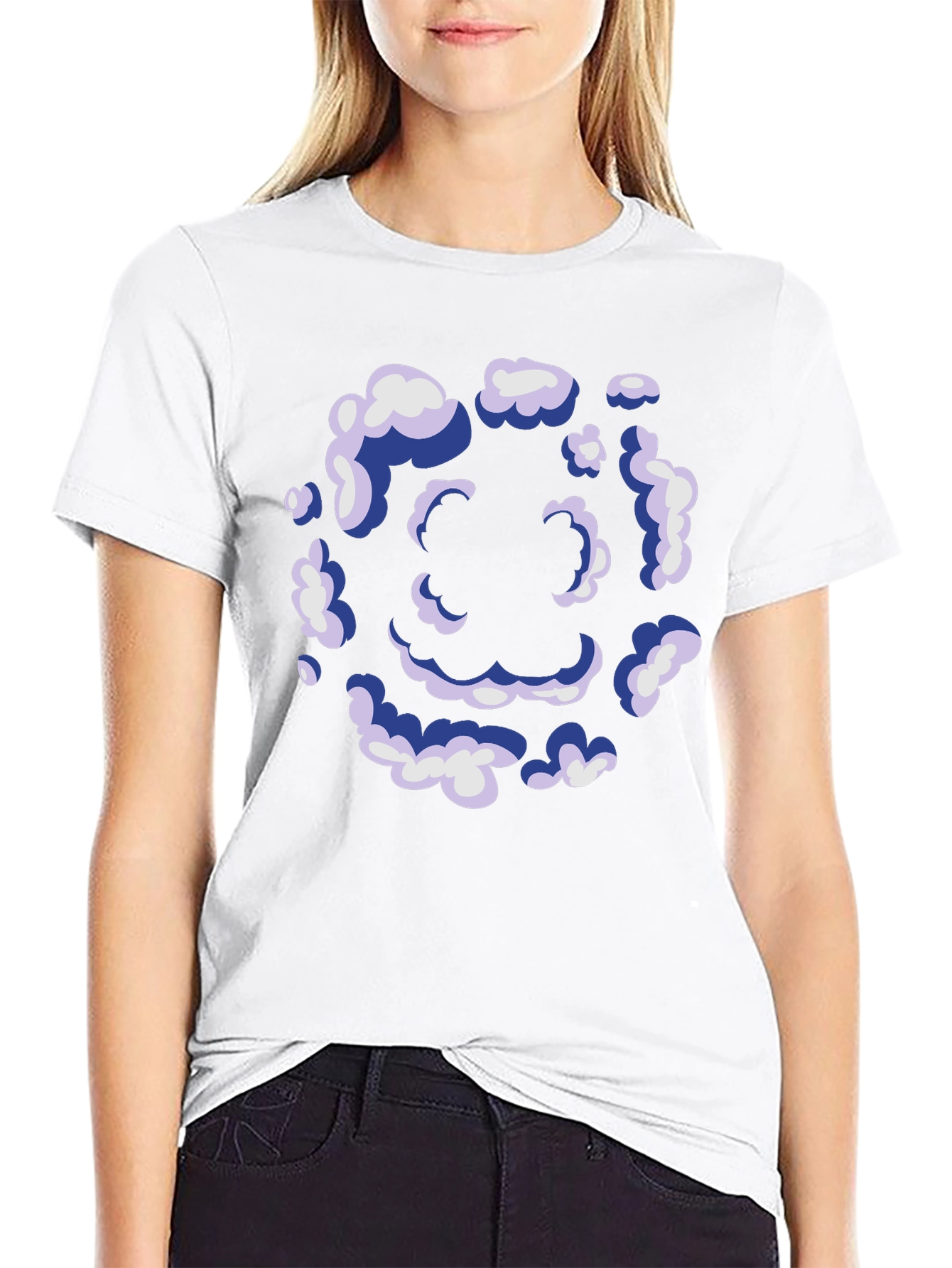 Smiley Cloud T-Shirt - Unique Graphic Tee