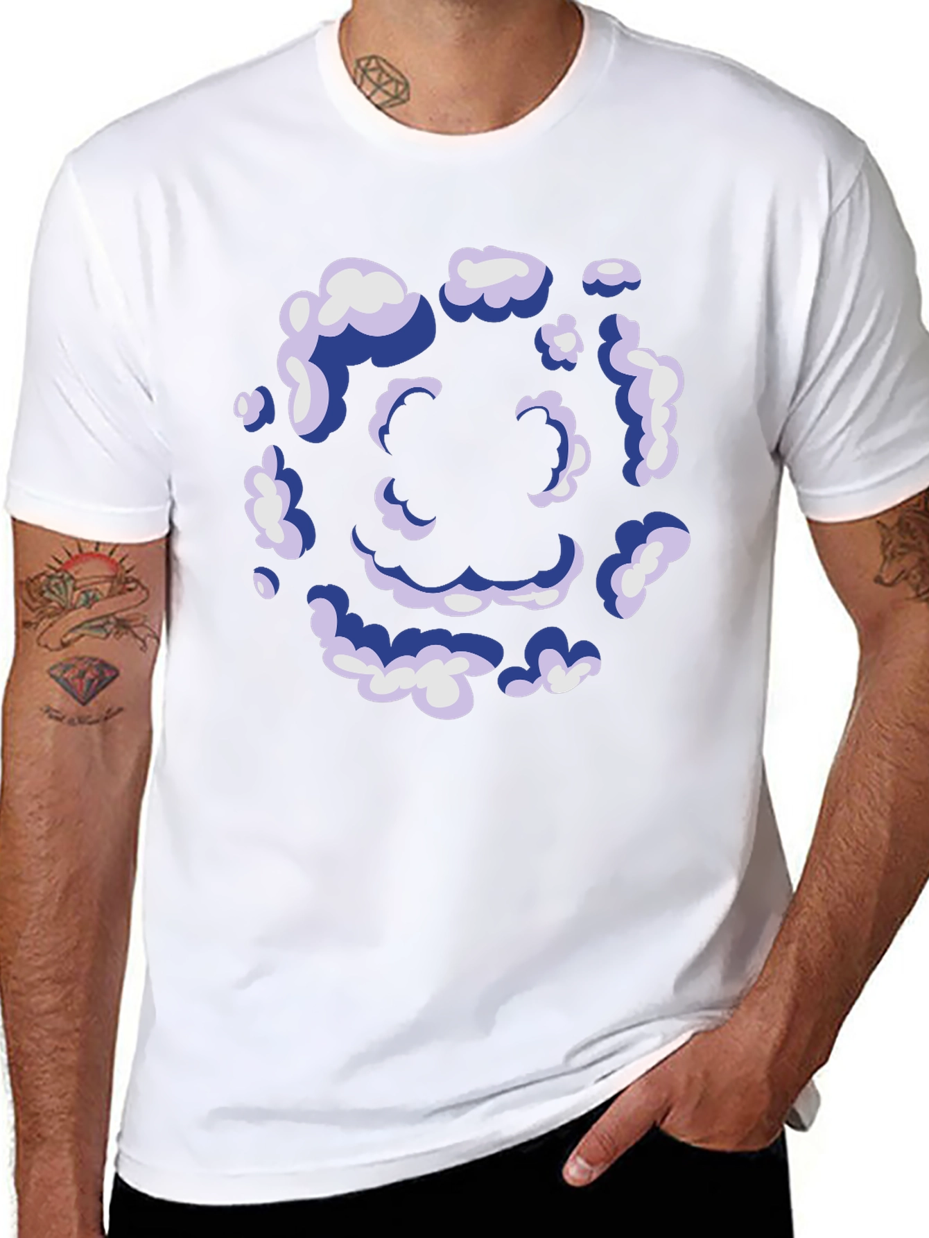 Smiley Cloud T-Shirt - Unique Graphic Tee
