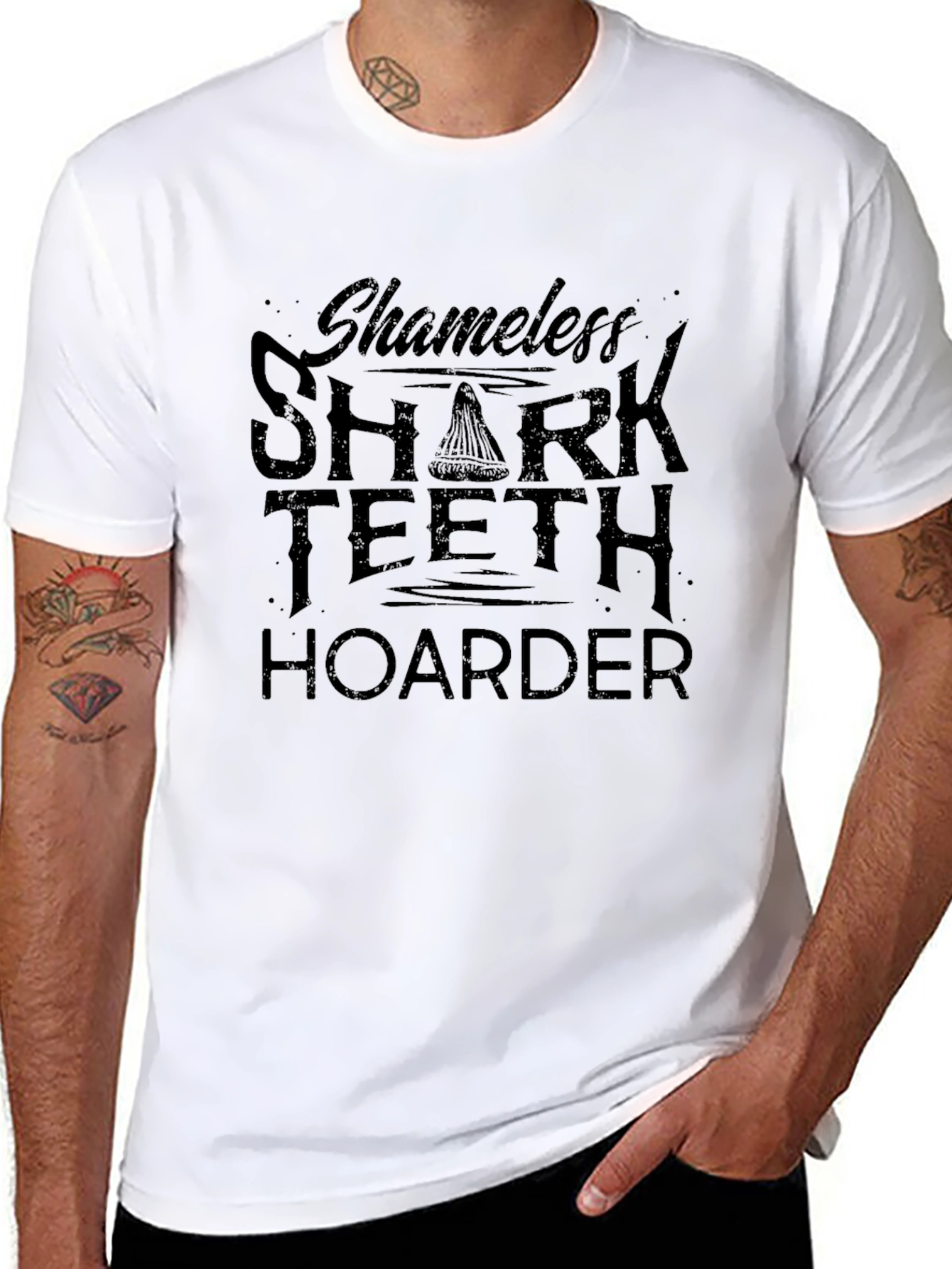 Shameless Shark Teeth Hoarder Graphic Tee