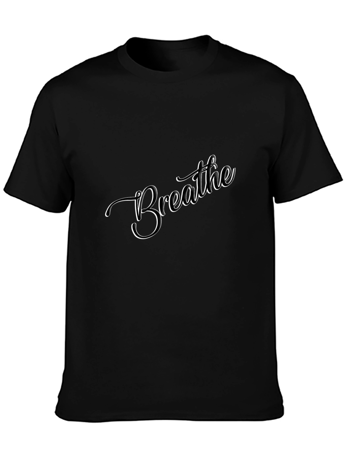 Breathe Graphic Tee - Stylish Black Comfort
