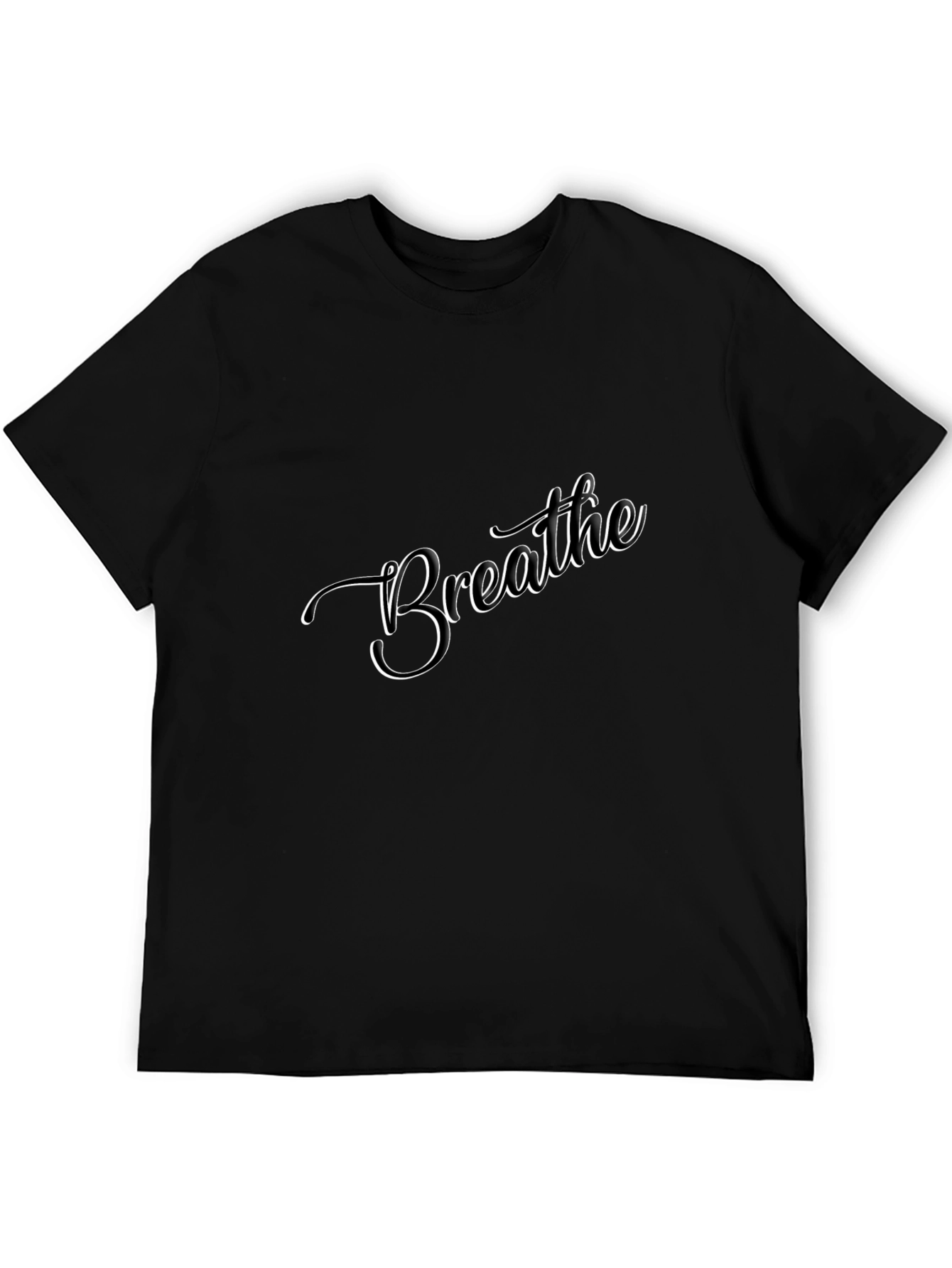Breathe Graphic Tee - Stylish Black Comfort