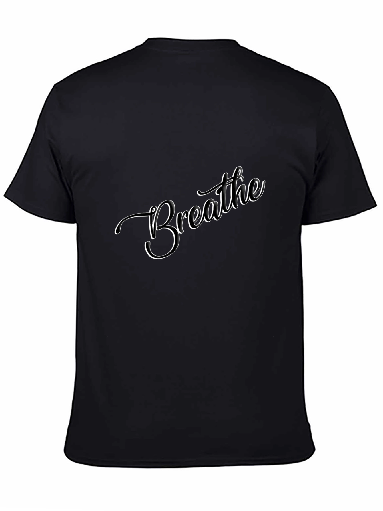 Breathe Graphic Tee - Stylish Black Comfort