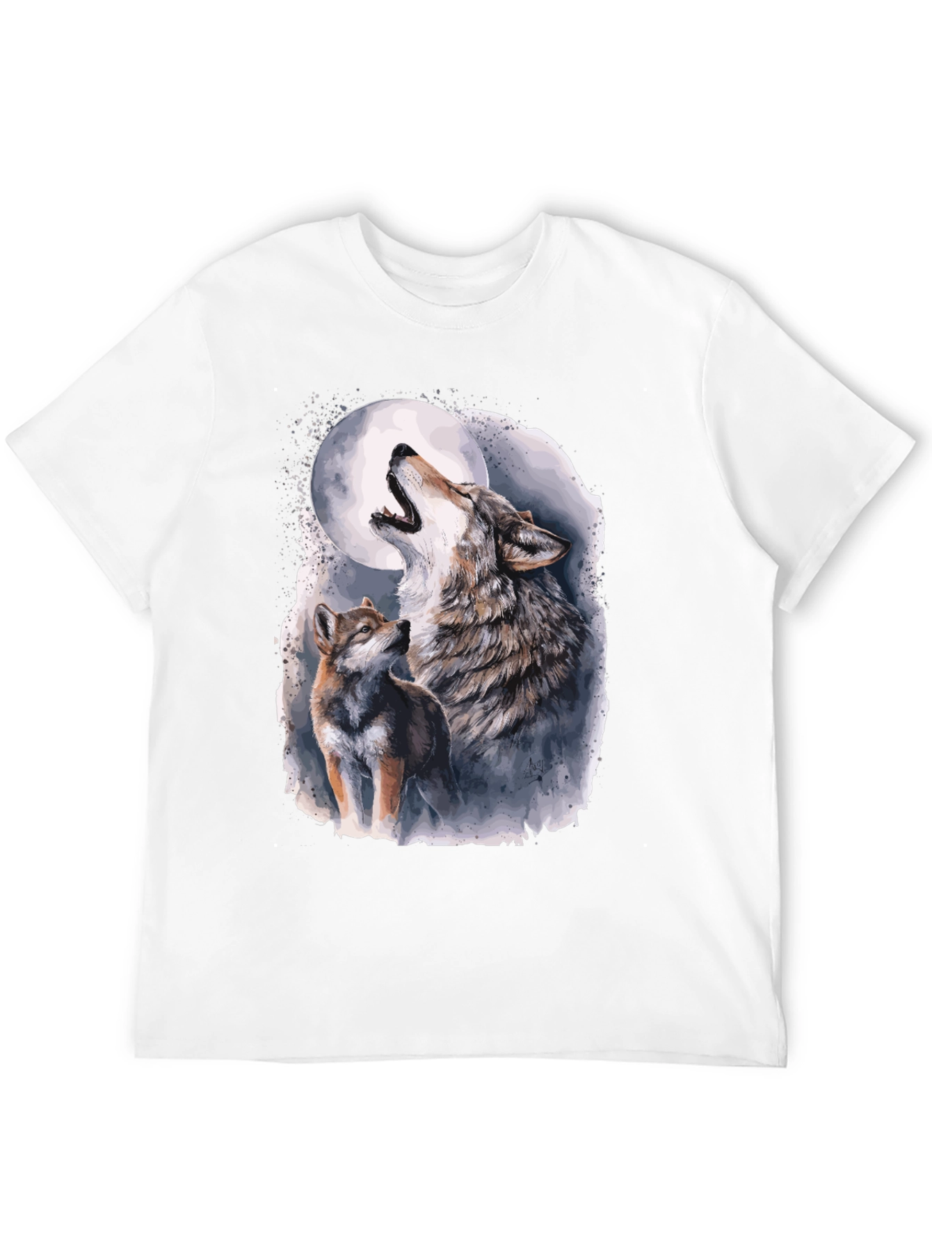Wolf Moon Graphic Tee - Mens Black T-Shirt