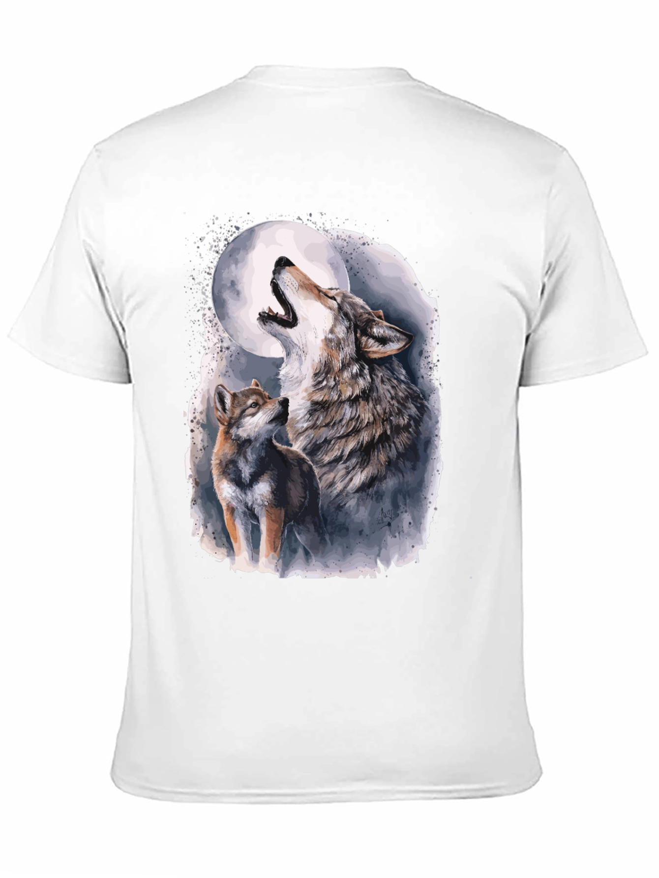 Wolf Moon Graphic Tee - Mens Black T-Shirt