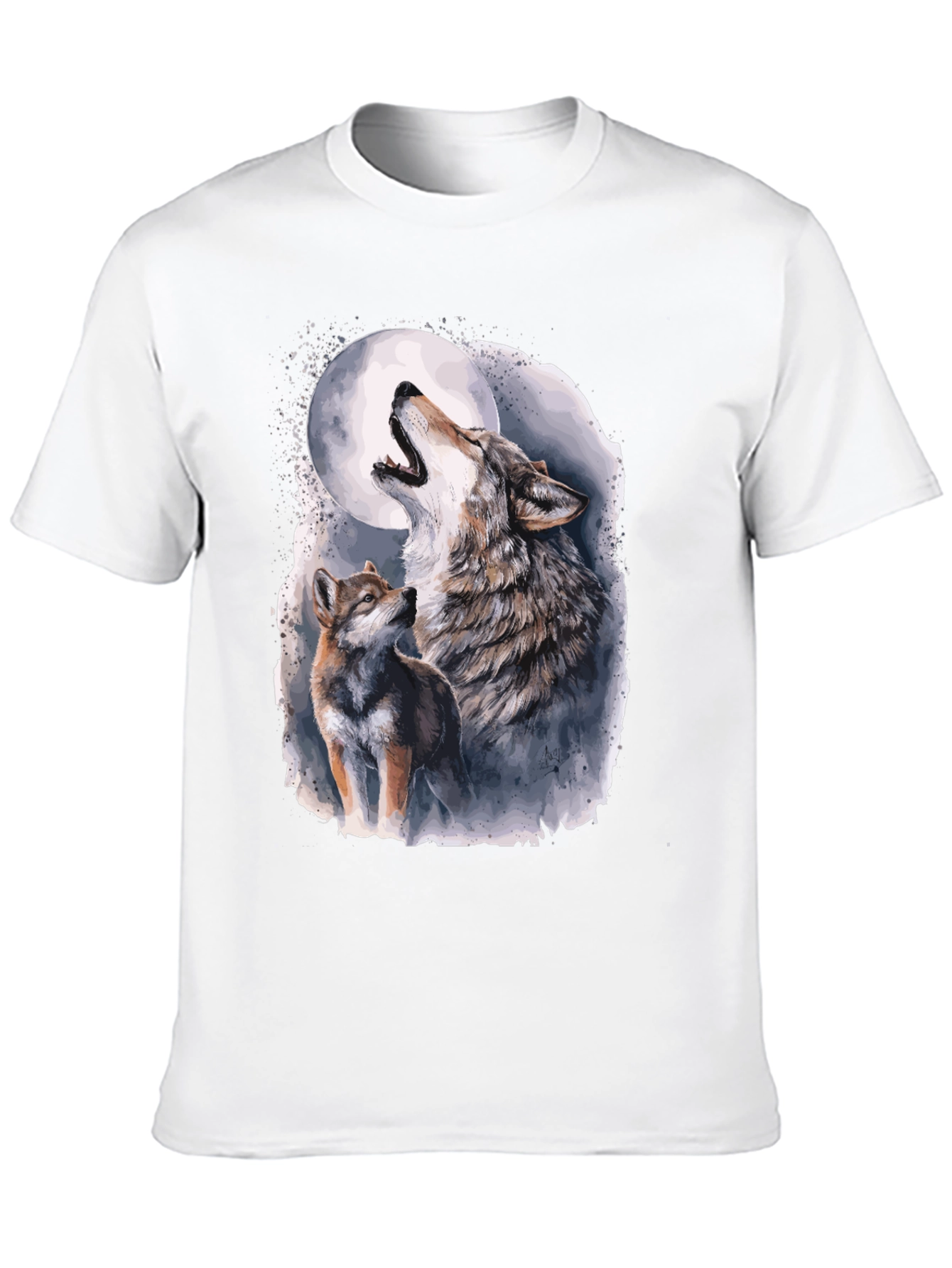 Wolf Moon Graphic Tee - Mens Black T-Shirt